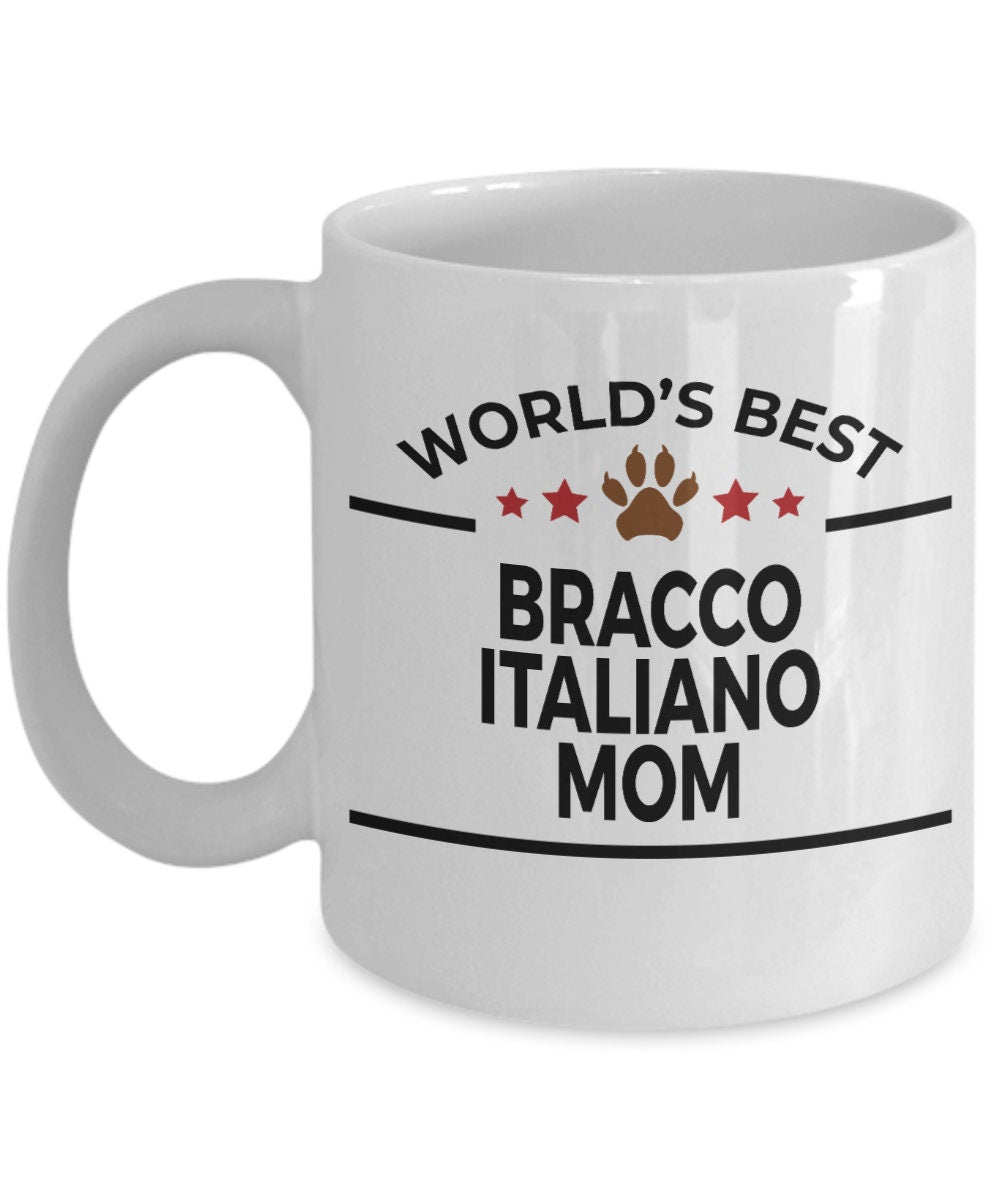 Bracco Italiano World's Best Dog Mom Custom Ceramic Mug - Mallard Moon Gift Shop