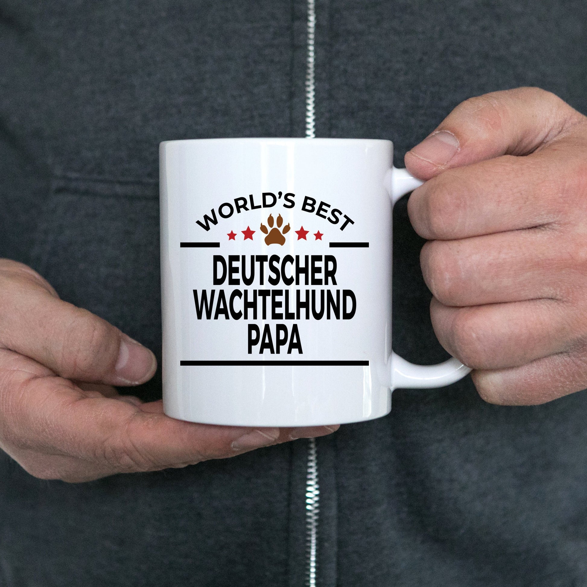 Deutscher Wachtelhund Dog Papa Coffee Mug - Mallard Moon Gift Shop
