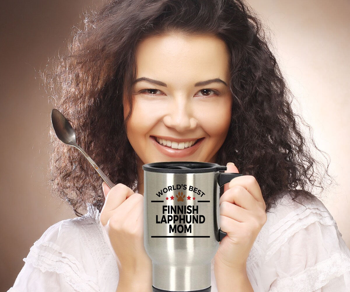 Finnish Lapphund Dog Mom Travel Tumbler Mug