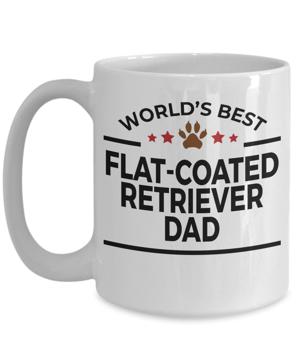 Flat-Coated Retriever Dog Dad Coffee Mug - Mallard Moon Gift Shop