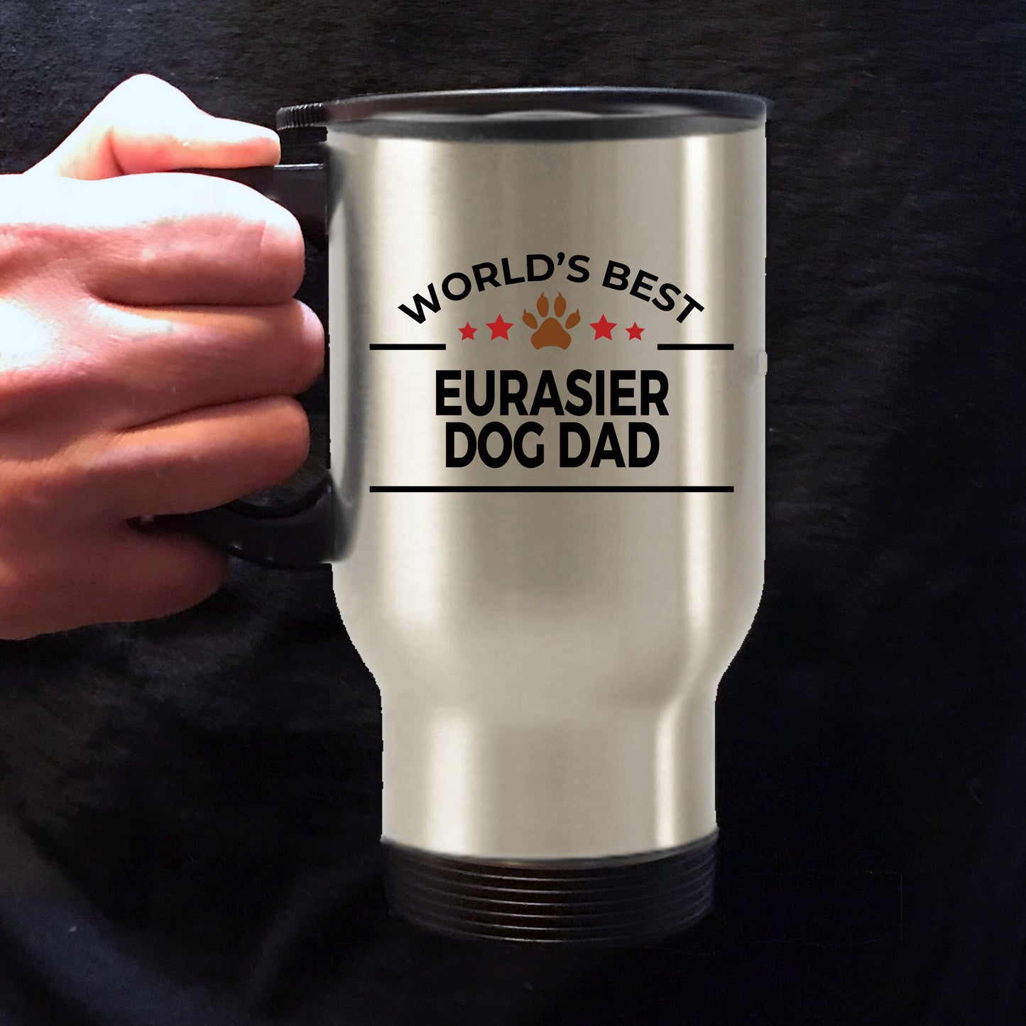 Eurasier Dog Dad Travel Tumbler Mug