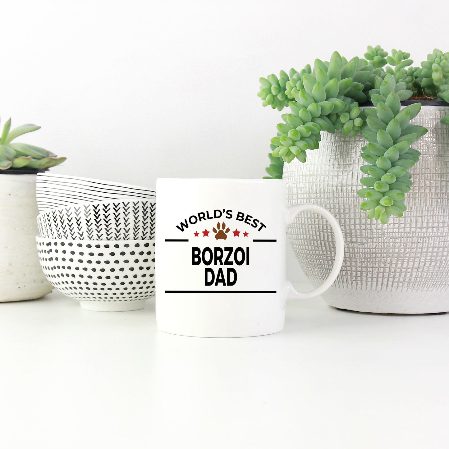 Borzoi Dog Dad Mug - Mallard Moon Gift Shop