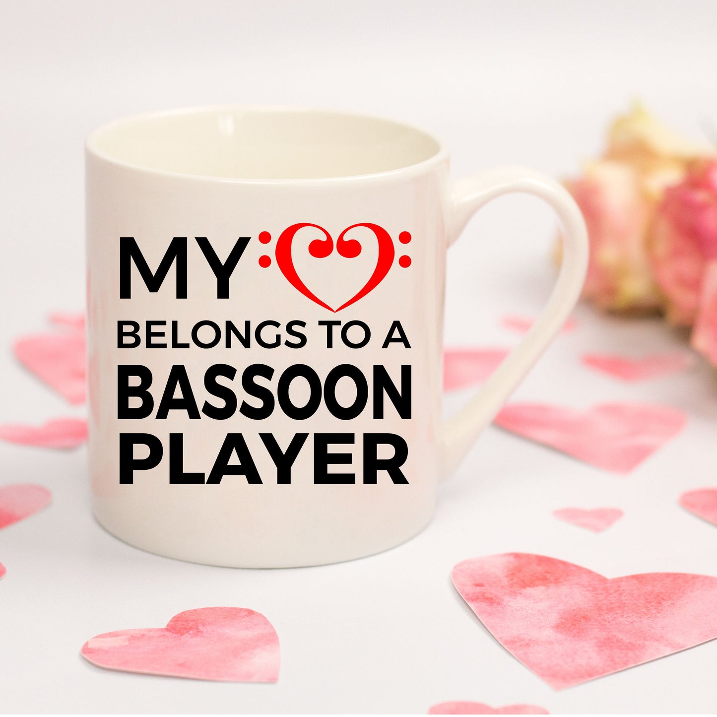Bassoon Player Mug - My Heart Belongs To A Bassoon Player - Mallard Moon Gift Shop