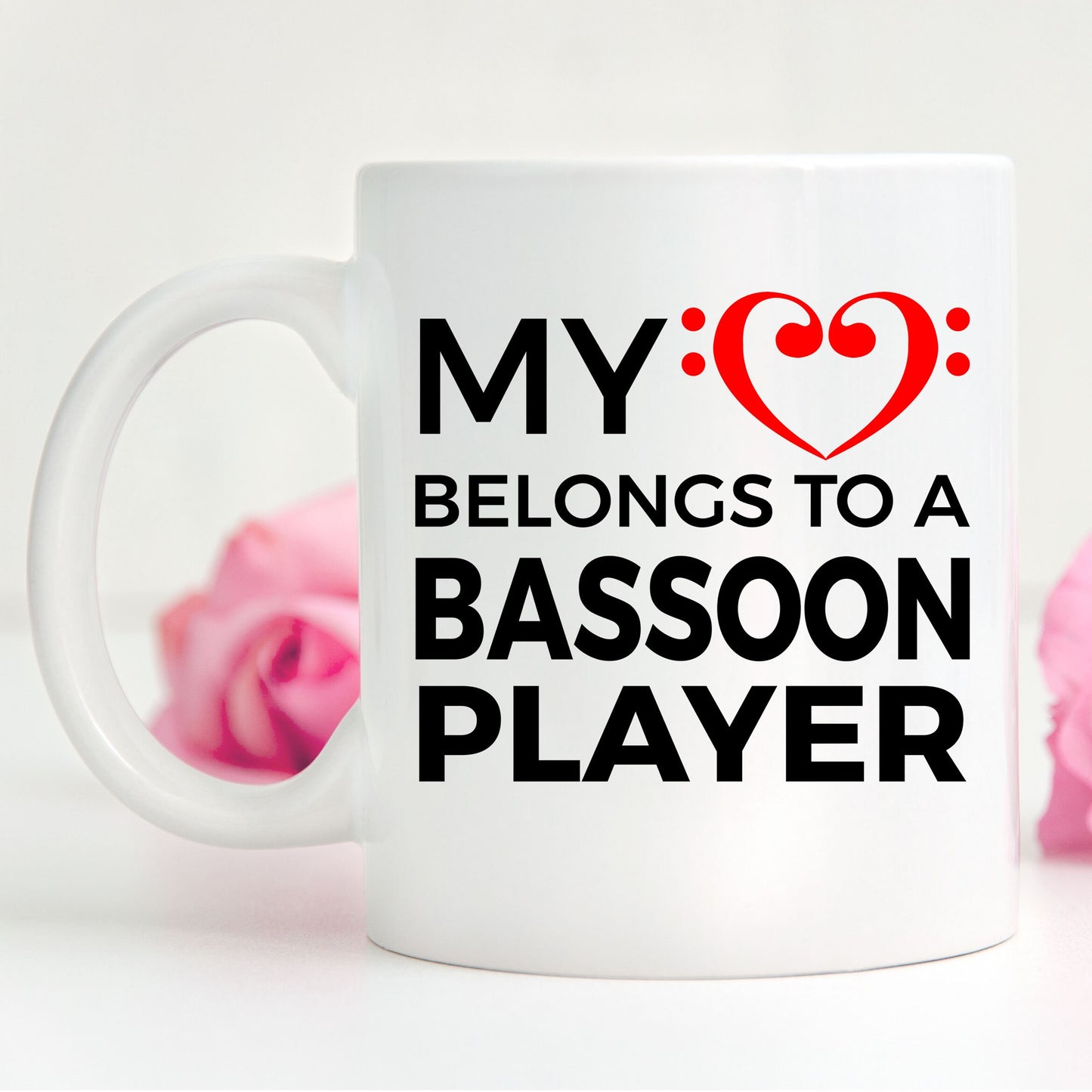 Bassoon Player Mug - My Heart Belongs To A Bassoon Player - Mallard Moon Gift Shop