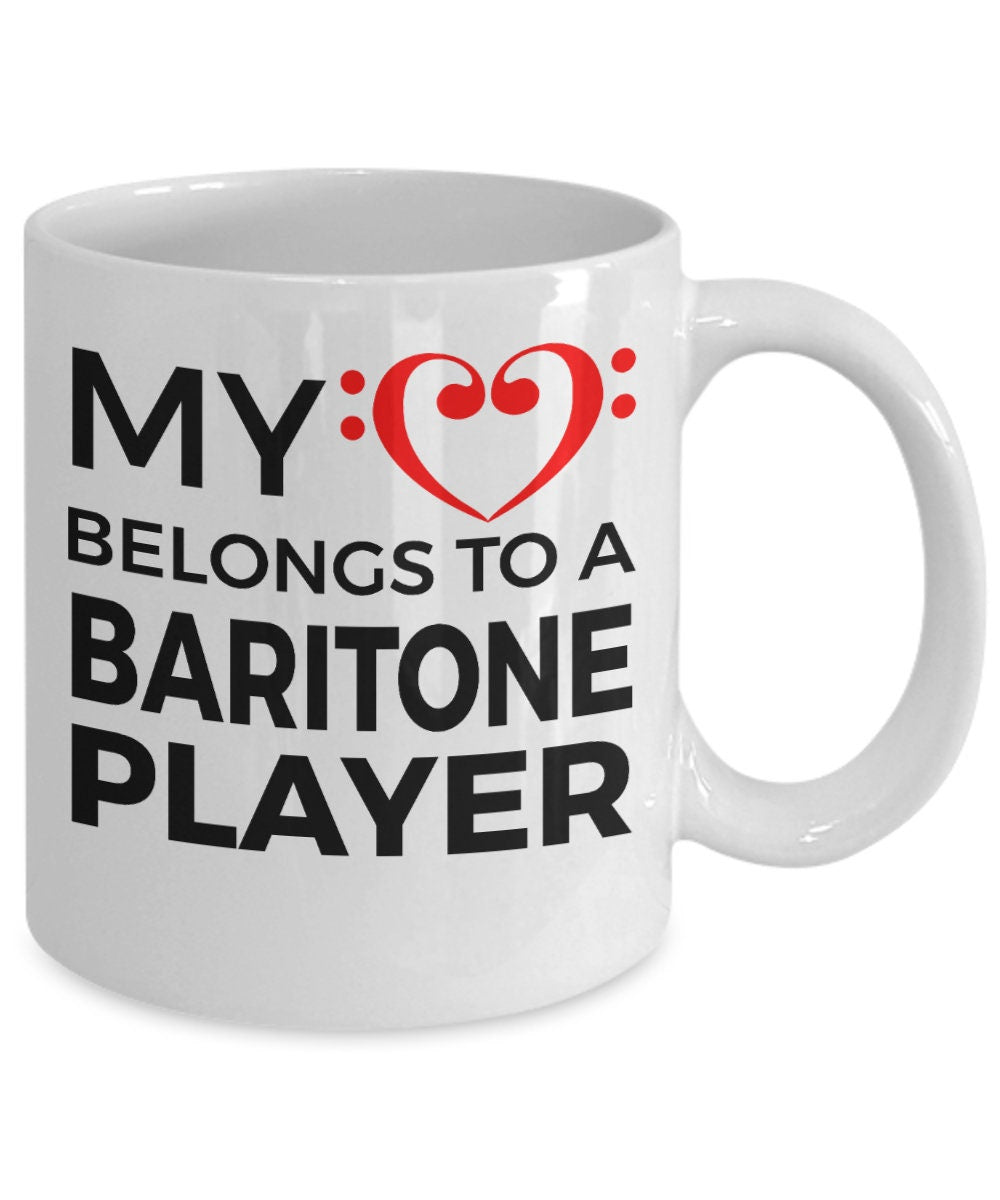 Baritone Player Mug - My Heart Belongs To A Baritone Player - Mallard Moon Gift Shop