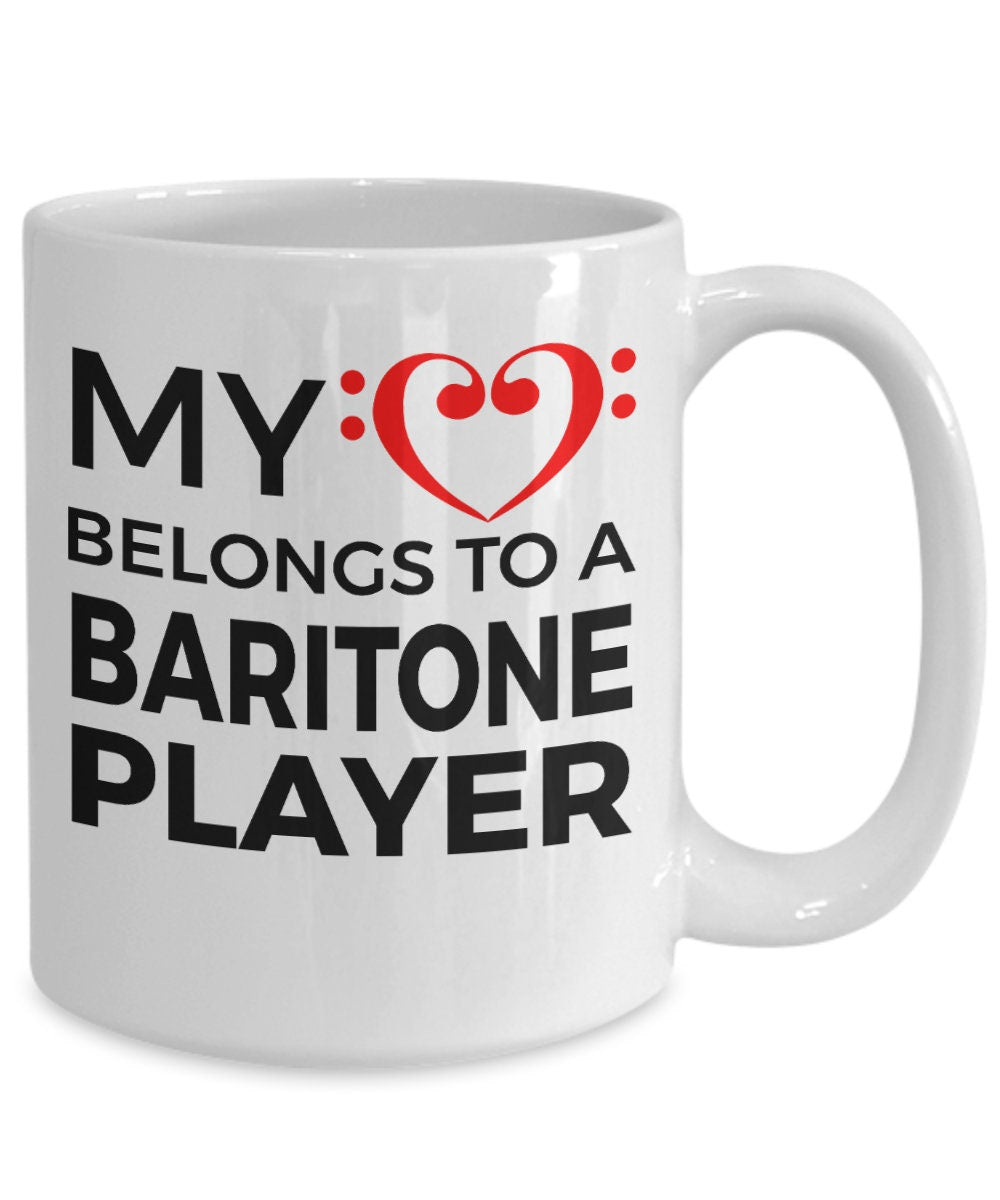 Baritone Player Mug - My Heart Belongs To A Baritone Player - Mallard Moon Gift Shop