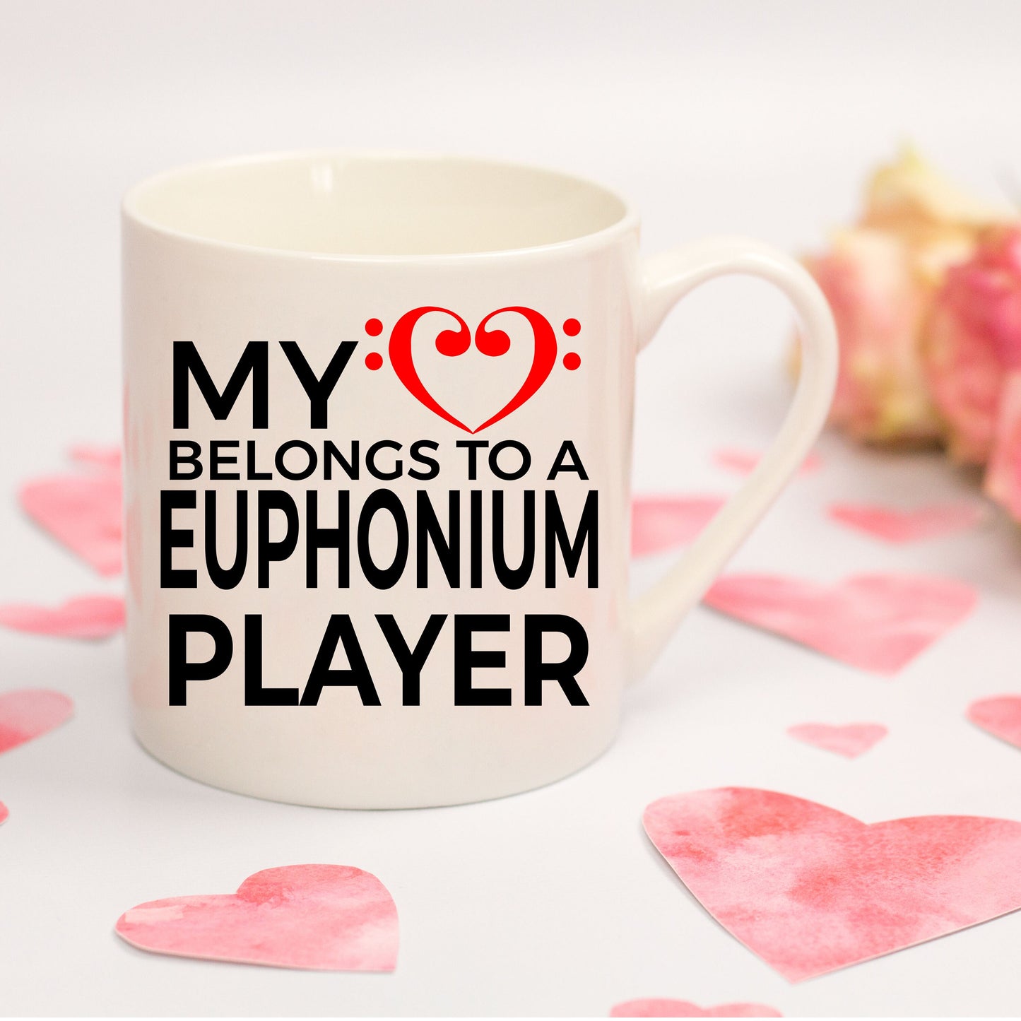 Euphonium Player Romantic Mug - My Heart Belongs to a Euphonium Player - Mallard Moon Gift Shop