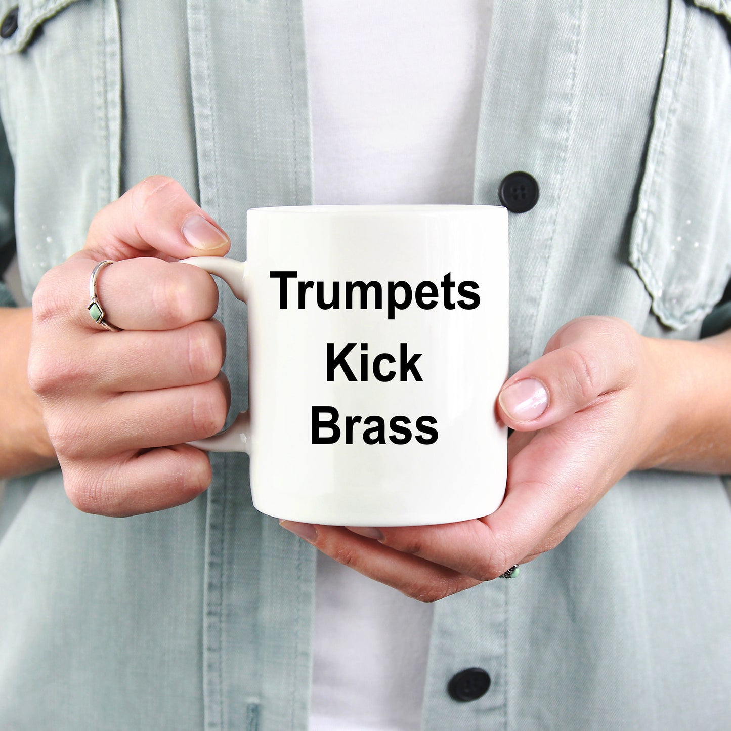 Funny Trumpet Music Mug - Trumpets Kick Brass - Mallard Moon Gift Shop