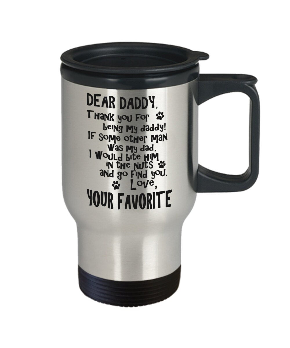 Funny Dog Dad Travel Tumbler Mug - Mallard Moon Gift Shop