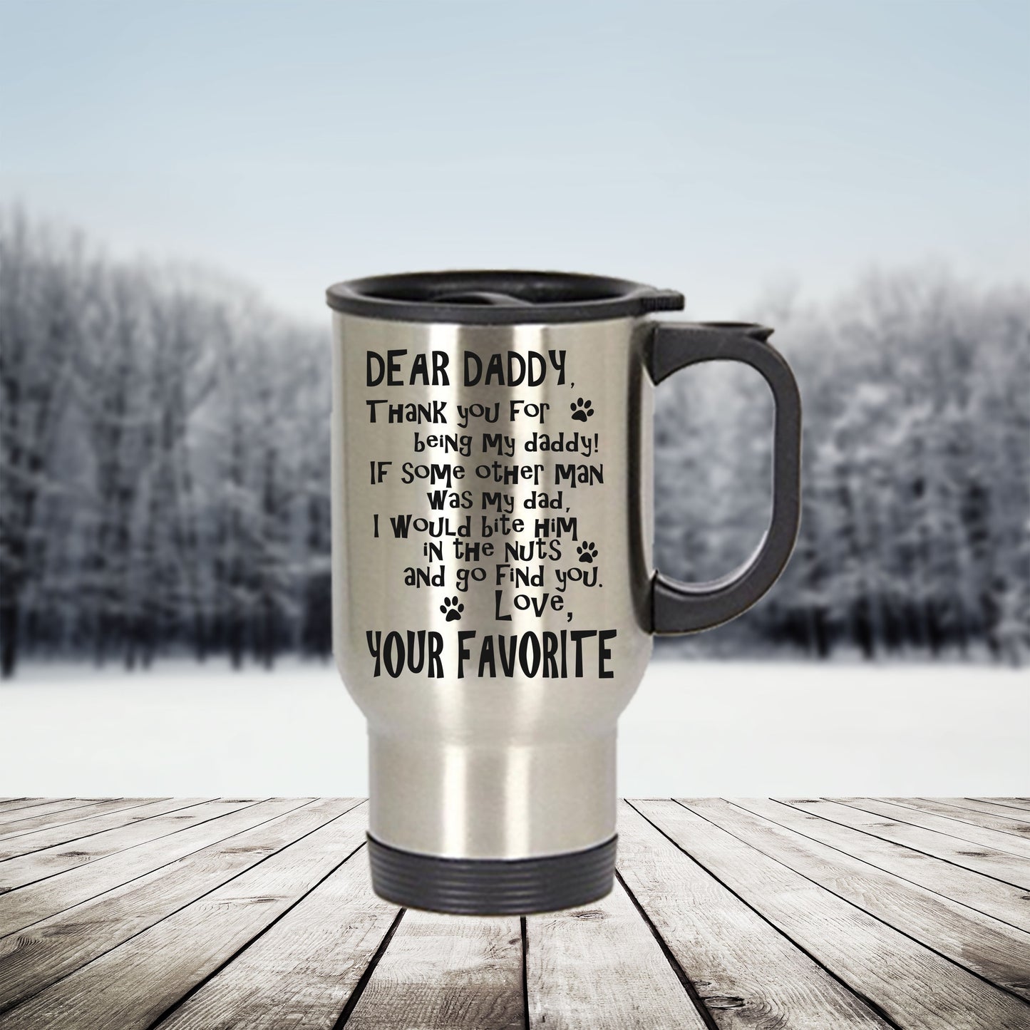 Funny Dog Dad Travel Tumbler Mug - Mallard Moon Gift Shop