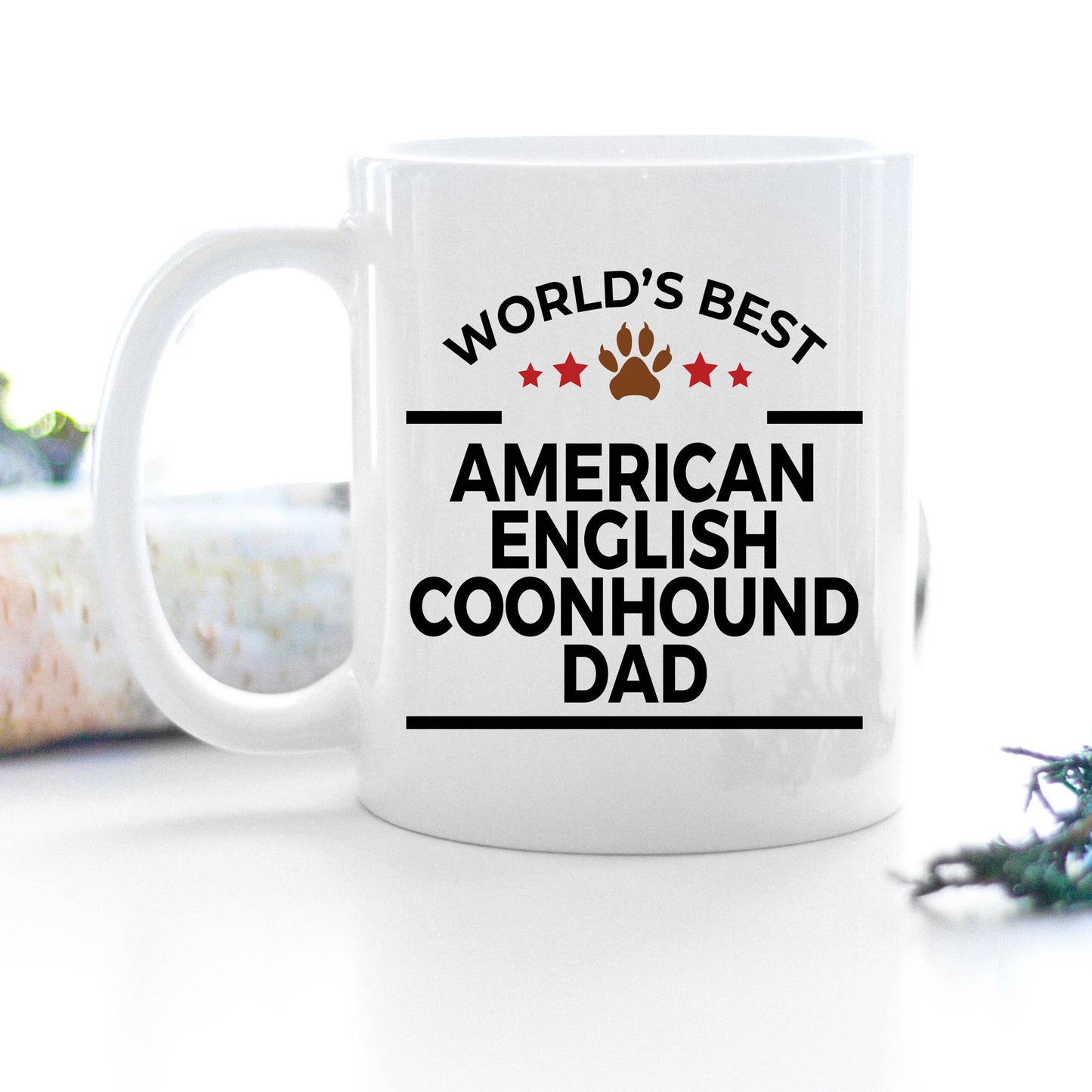 American English Coonhound Dog Dad Mug - Mallard Moon Gift Shop