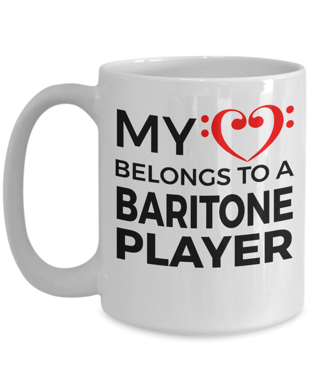 Baritone Player Mug - My Heart Belongs To A Baritone Player - Mallard Moon Gift Shop
