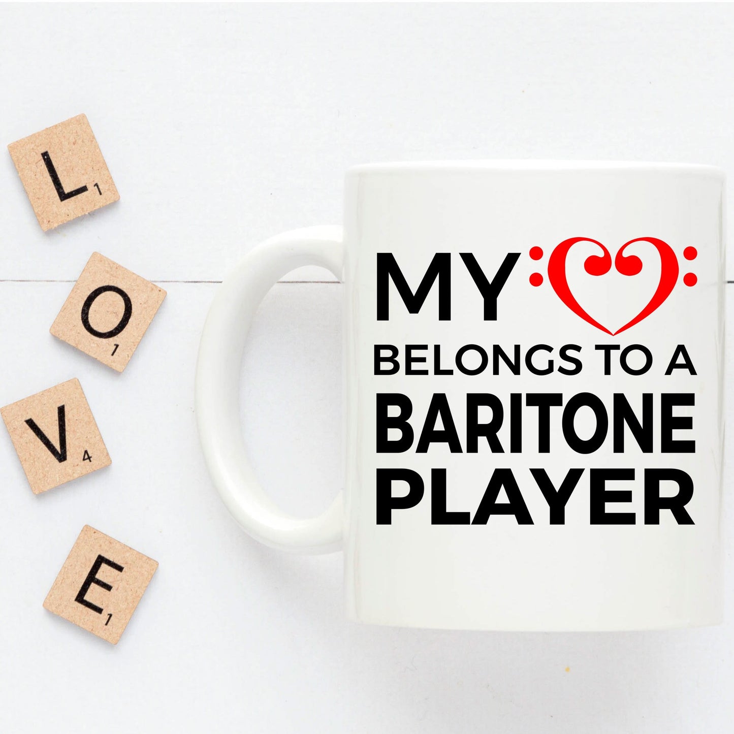 Baritone Player Mug - My Heart Belongs To A Baritone Player - Mallard Moon Gift Shop