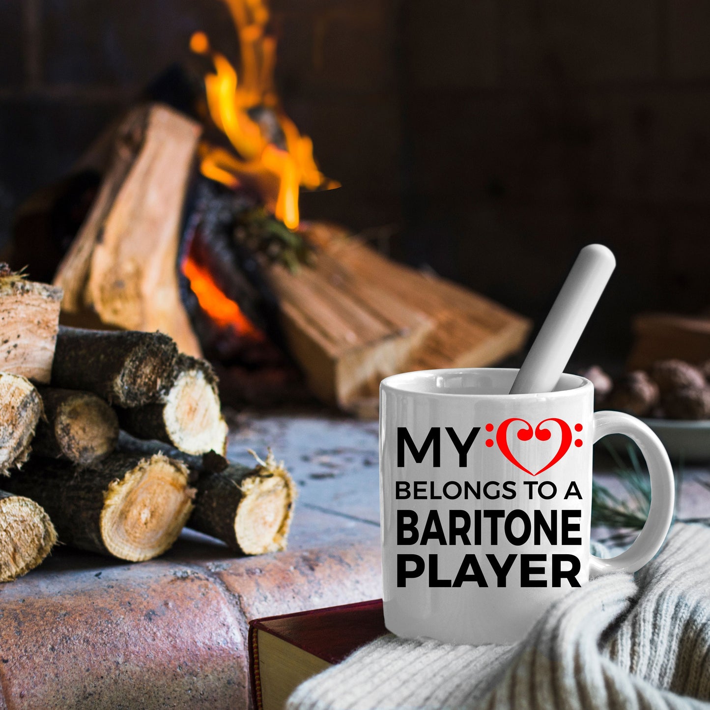 Baritone Player Mug - My Heart Belongs To A Baritone Player - Mallard Moon Gift Shop