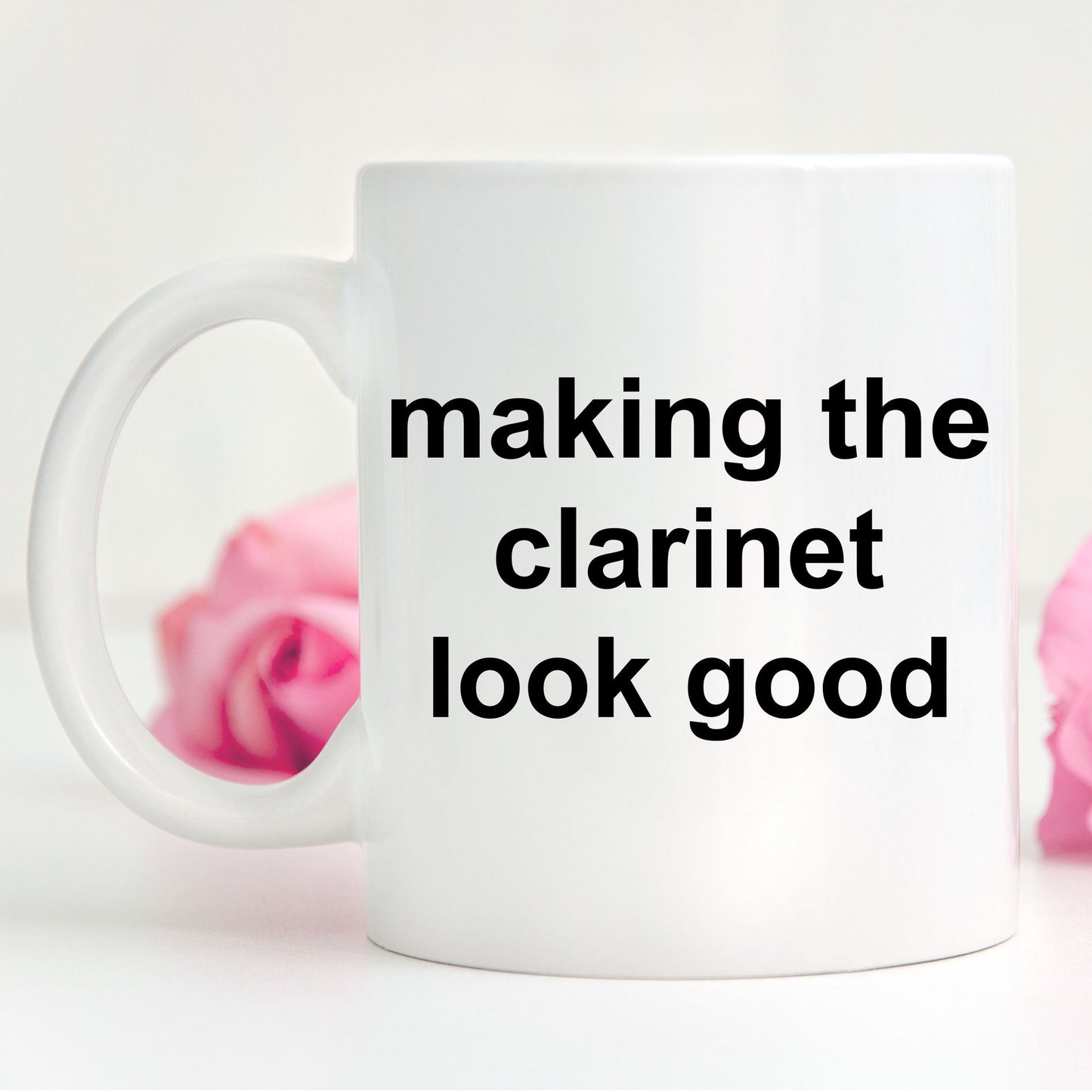 Clarinet Player Mug - Making the Clarinet Look Good - Mallard Moon Gift Shop