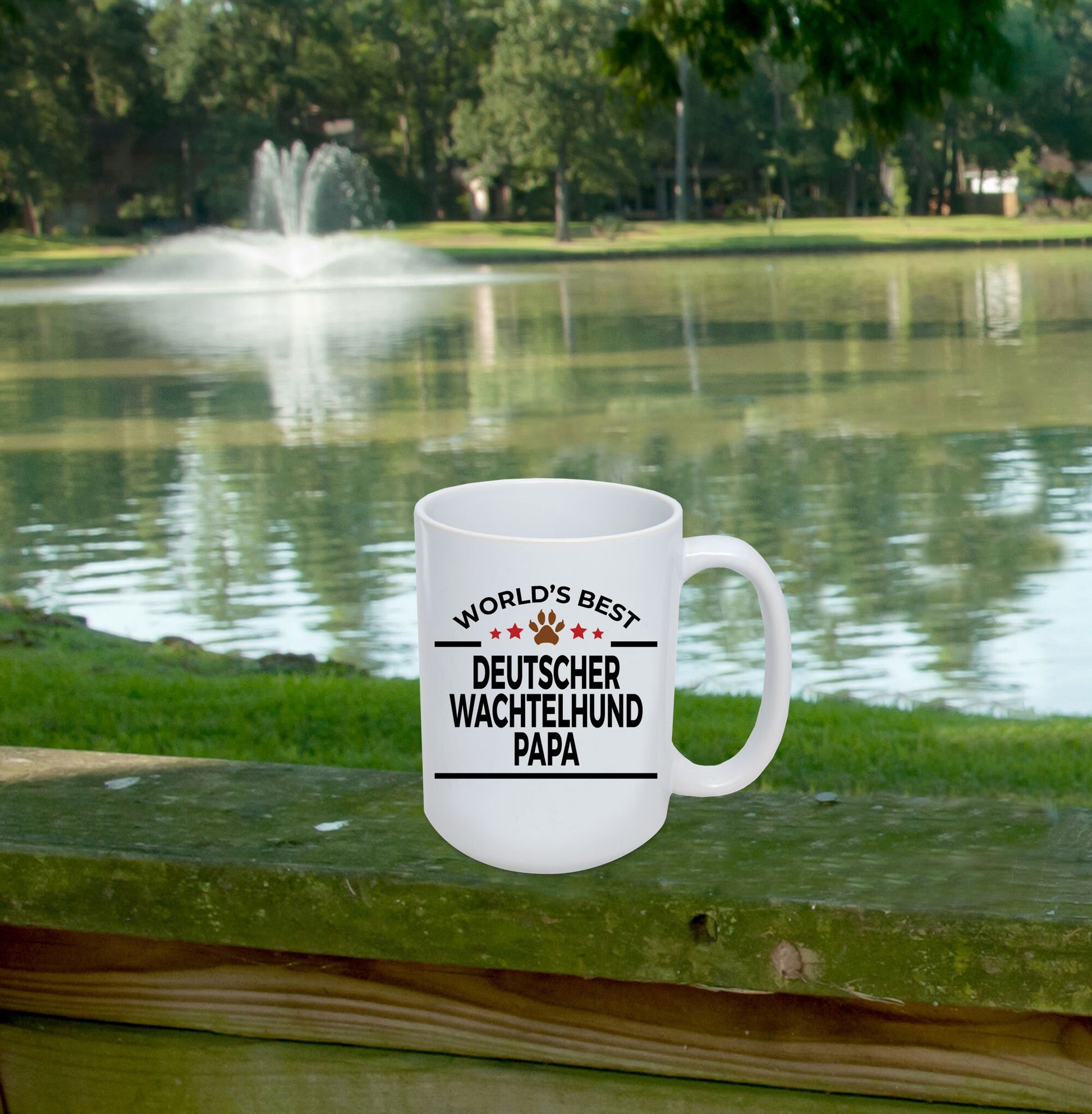 Deutscher Wachtelhund Dog Papa Coffee Mug - Mallard Moon Gift Shop