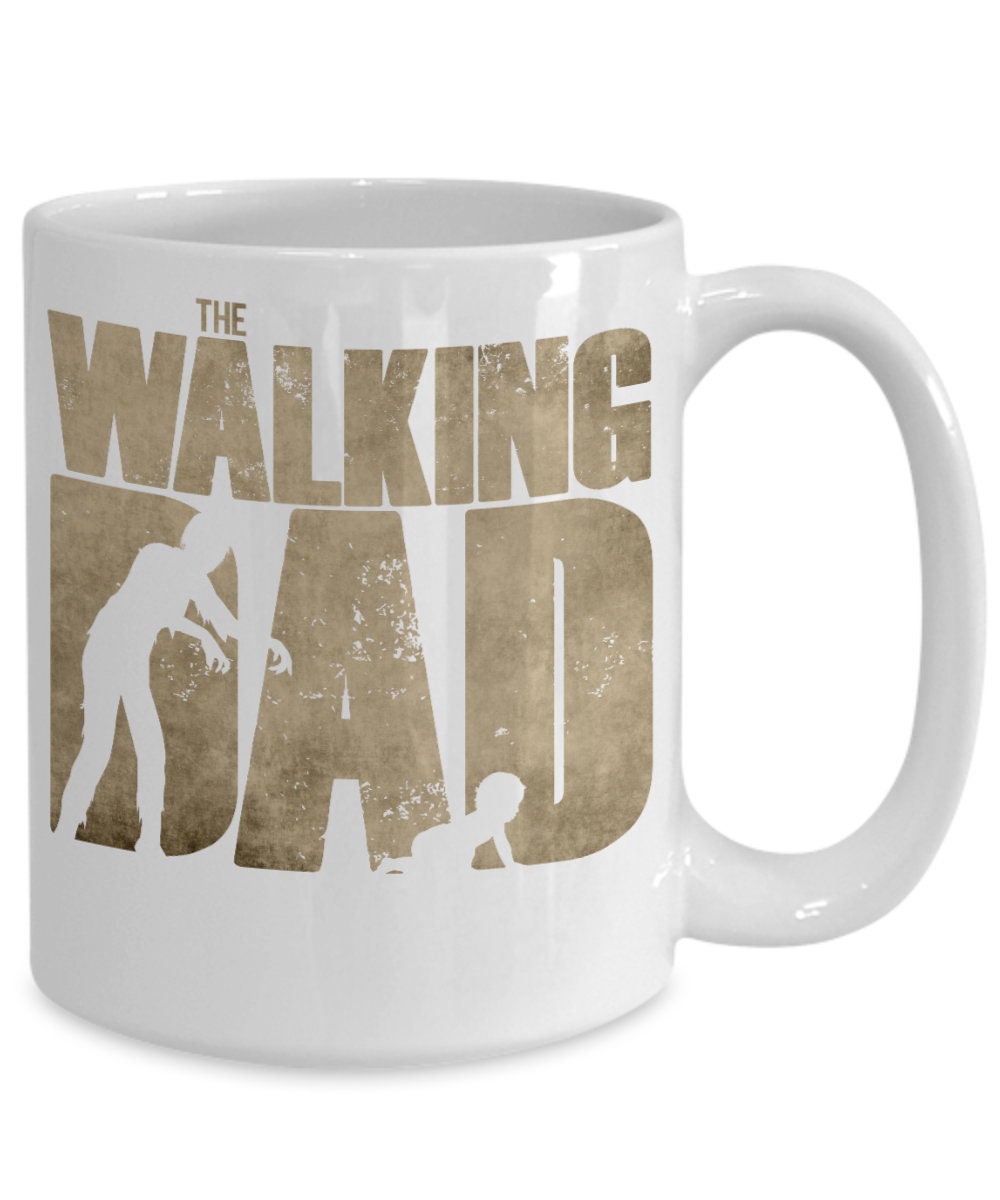 The Walking Dad Zombie Coffee Mug – Funny Fatherhood Gift for New Dads, Zombie Fans, or Baby Daddies – Unique Father Mug with Crawling Baby Graphic - Mallard Moon Gift Shop