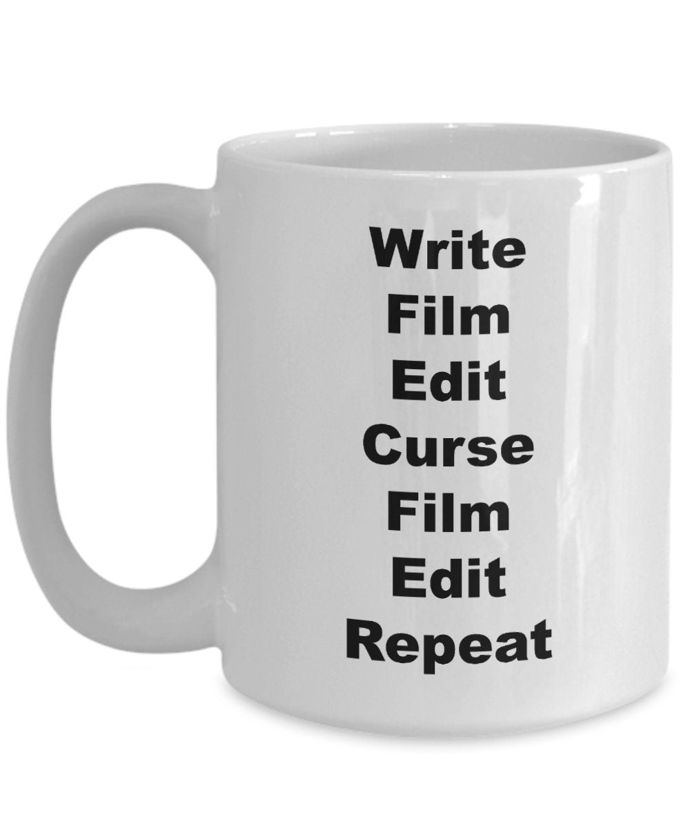 Film Writer Editor Produce funny ceramic coffee mug - Mallard Moon Gift Shop