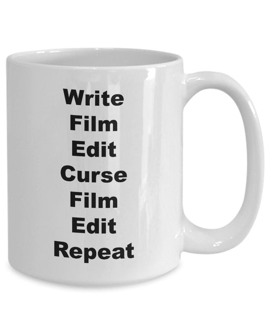 Film Writer Editor Produce funny ceramic coffee mug - Mallard Moon Gift Shop