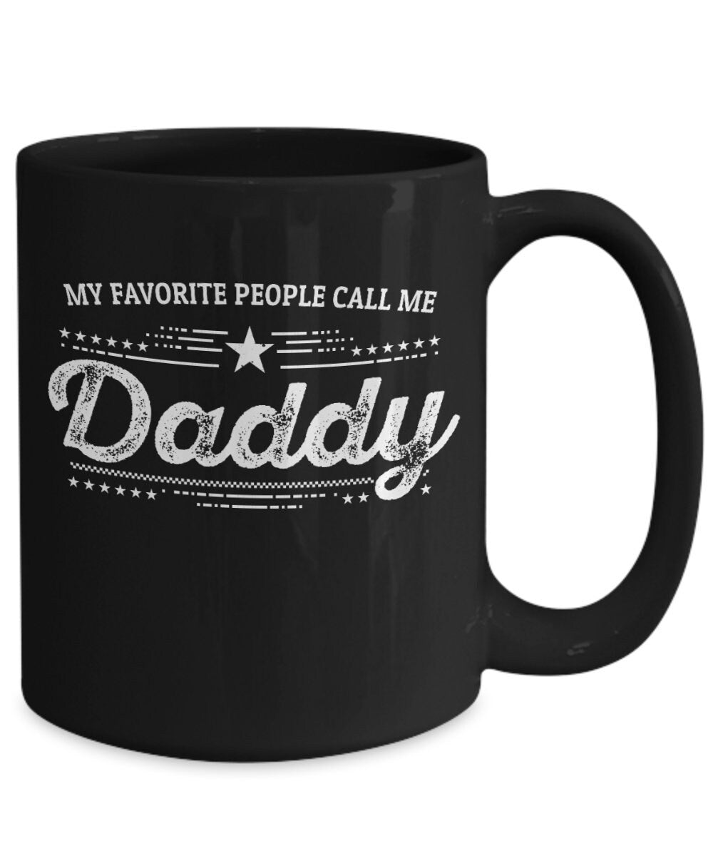 Daddy Black Coffee Mug - Gift for Father's Day - Mallard Moon Gift Shop
