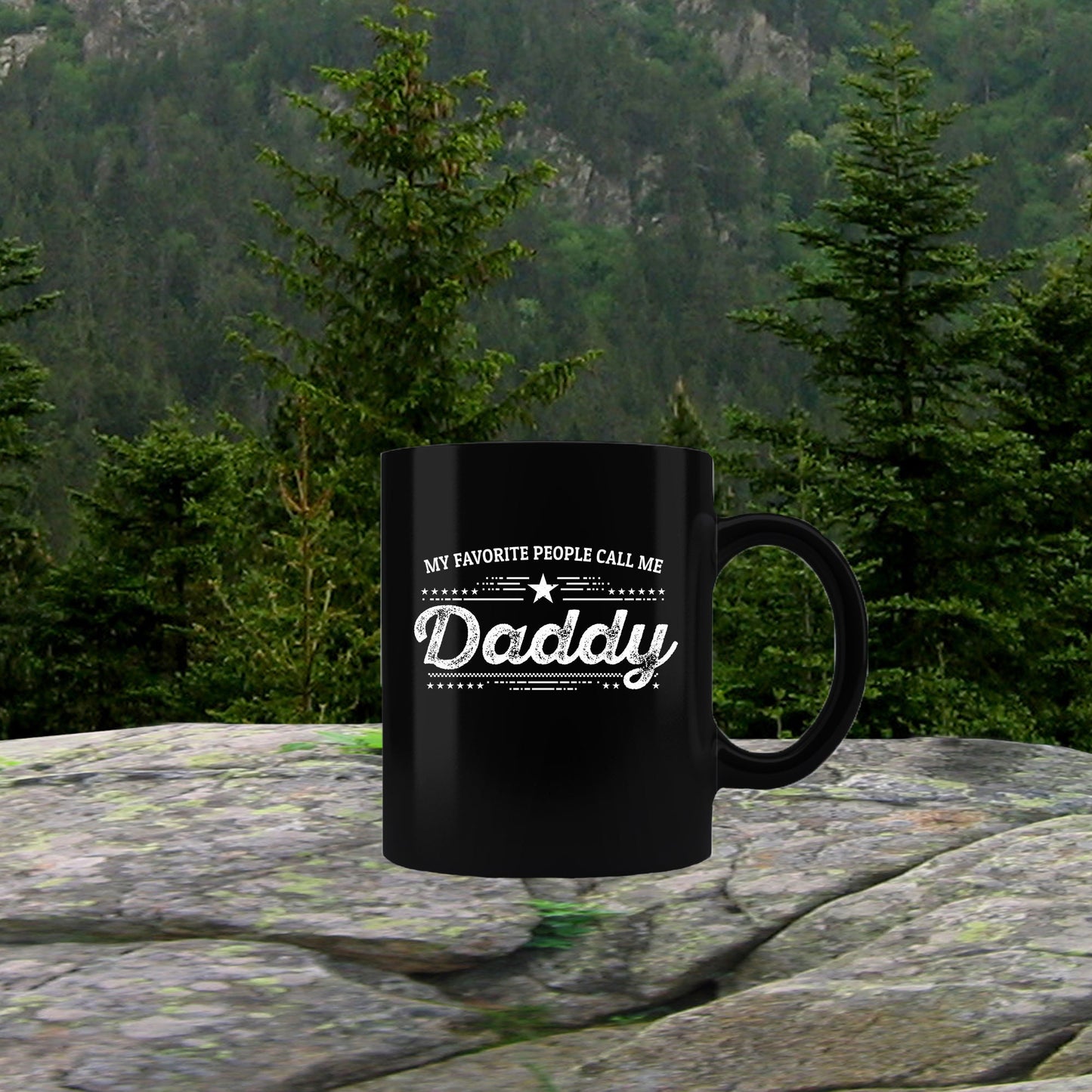 Daddy Black Coffee Mug - Gift for Father's Day - Mallard Moon Gift Shop