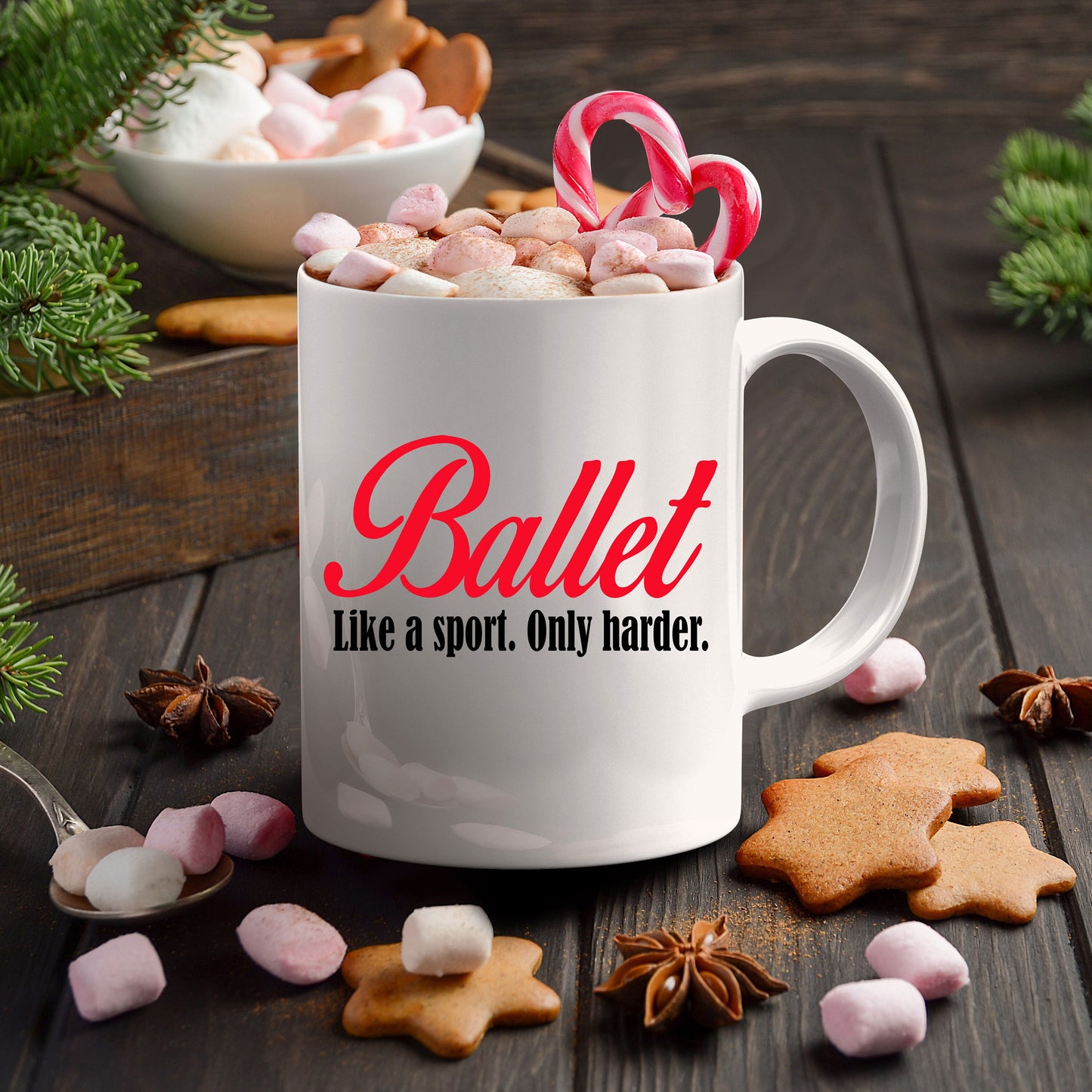 Ballet Coffee mug- Like a sport only harder - Mallard Moon Gift Shop