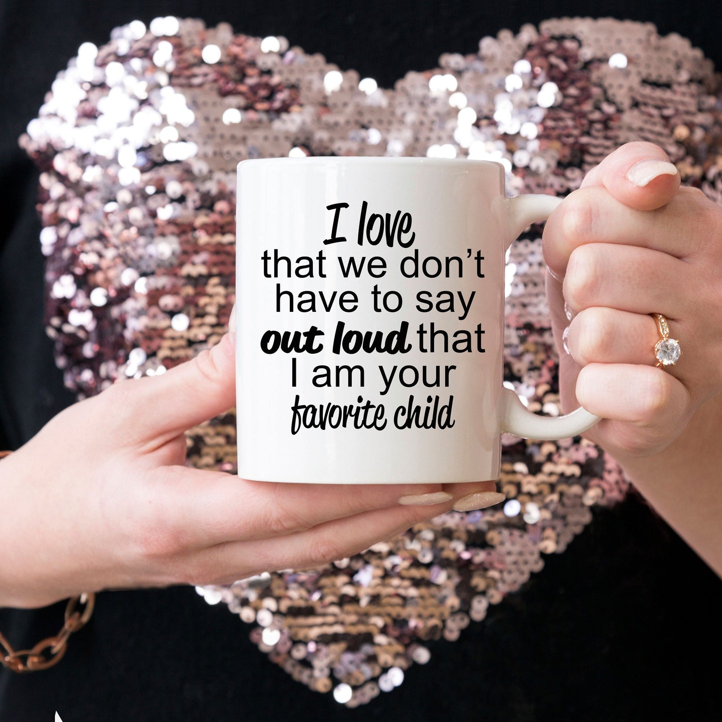 Favorite child to mother or father mug - perfect gift for mother's day or father's day - Mallard Moon Gift Shop