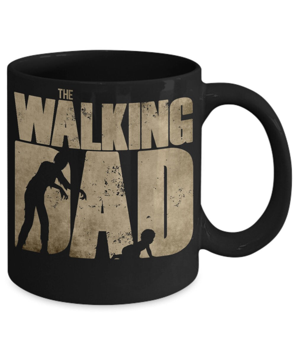 The Walking Dad Zombie Coffee Mug – Funny Fatherhood Gift for New Dads, Zombie Fans, or Baby Daddies – Unique Father Mug with Crawling Baby Graphic - Mallard Moon Gift Shop