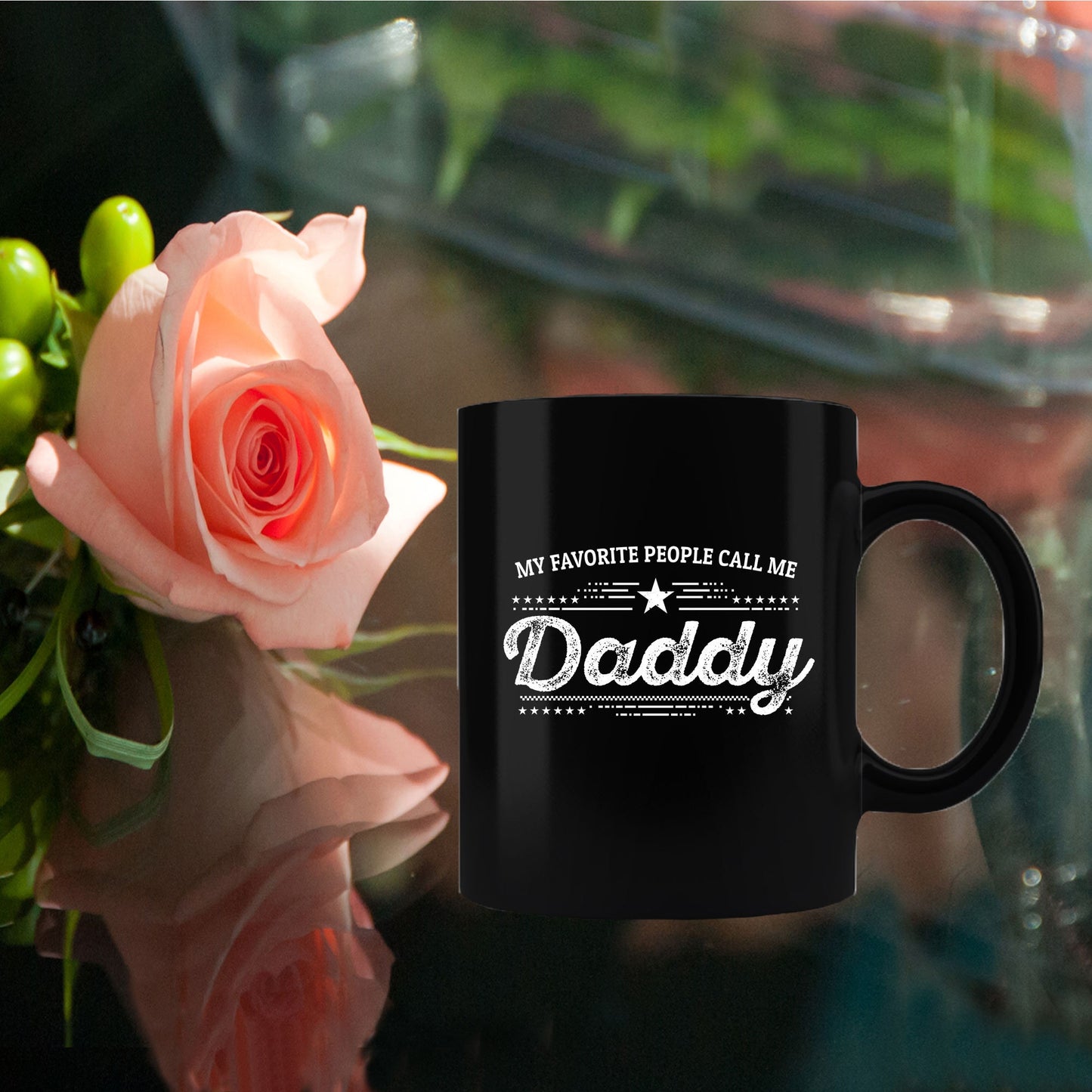 Daddy Black Coffee Mug - Gift for Father's Day - Mallard Moon Gift Shop