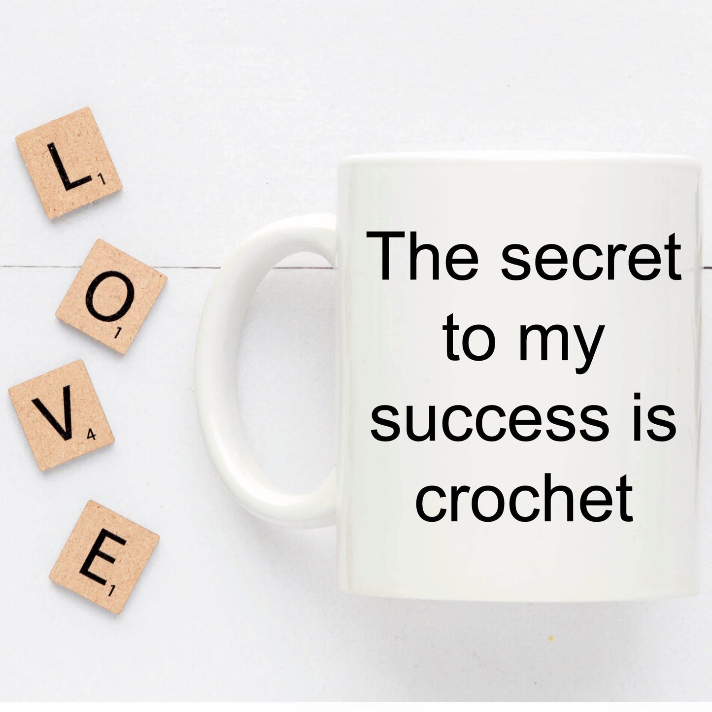 Crochet lover mug - the secret to my success is crochet funny coffee mug - Mallard Moon Gift Shop