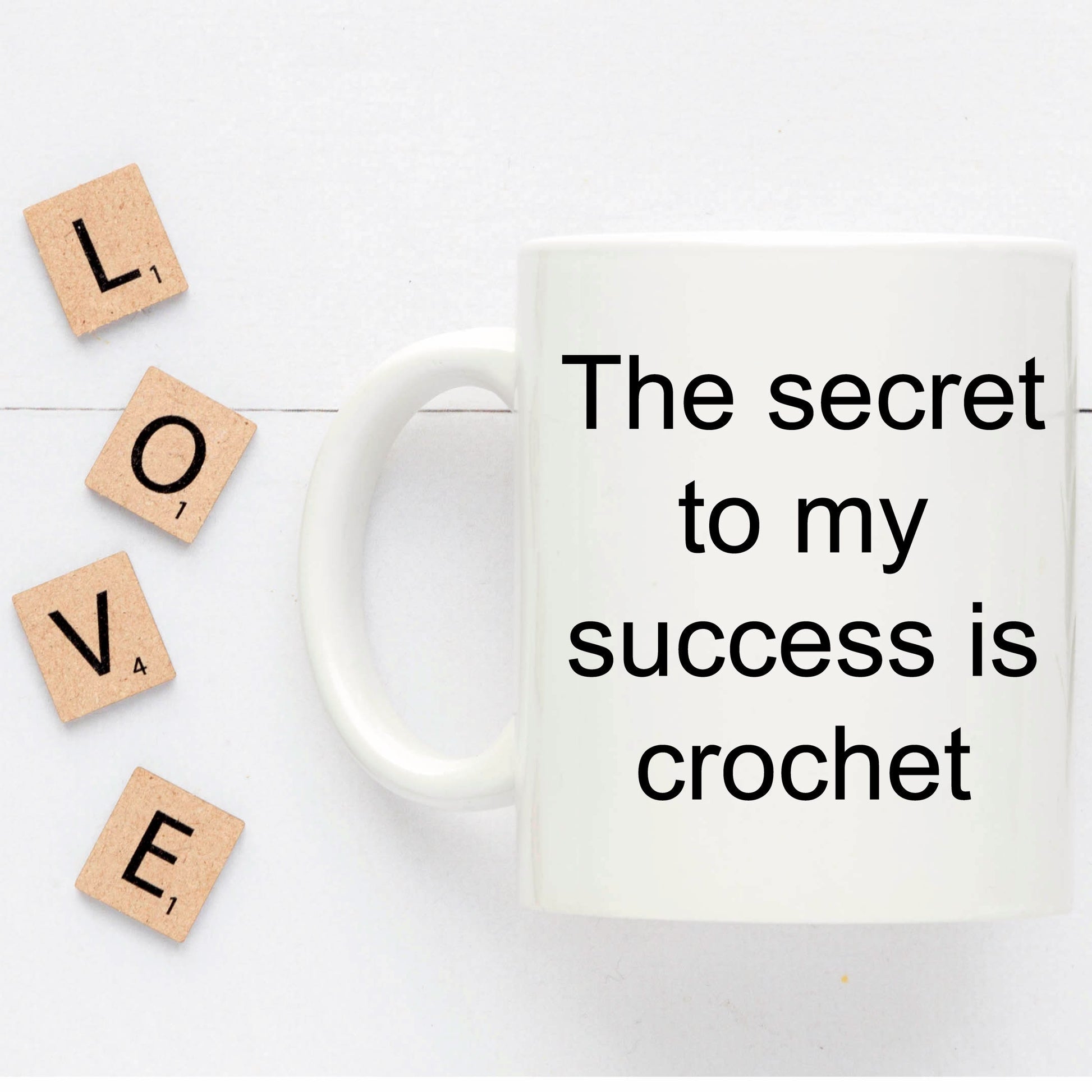 Crochet lover mug - the secret to my success is crochet funny coffee mug - Mallard Moon Gift Shop