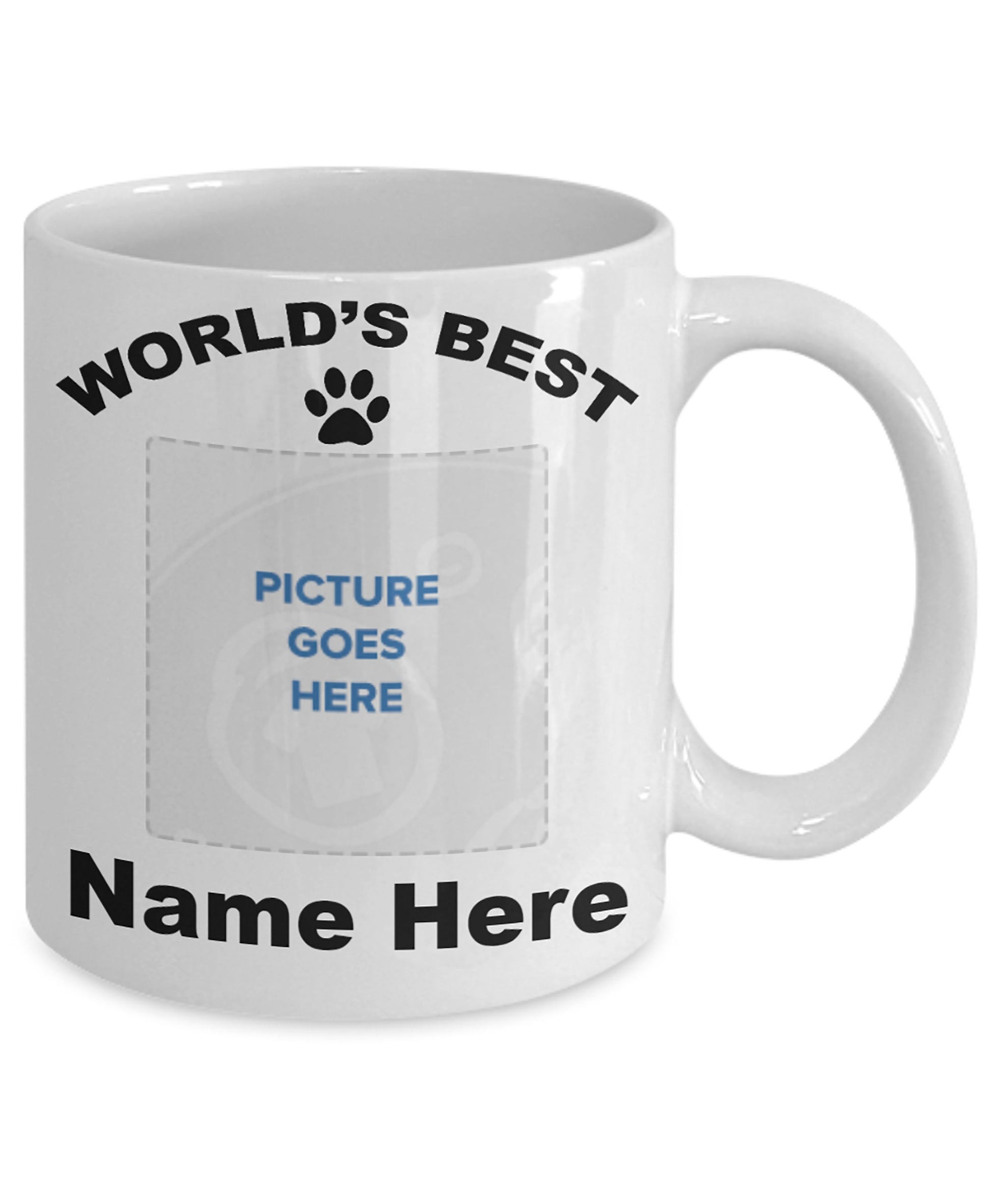 DIY Custom Dog Photo Mug - Add any picture and any text - Mallard Moon Gift Shop