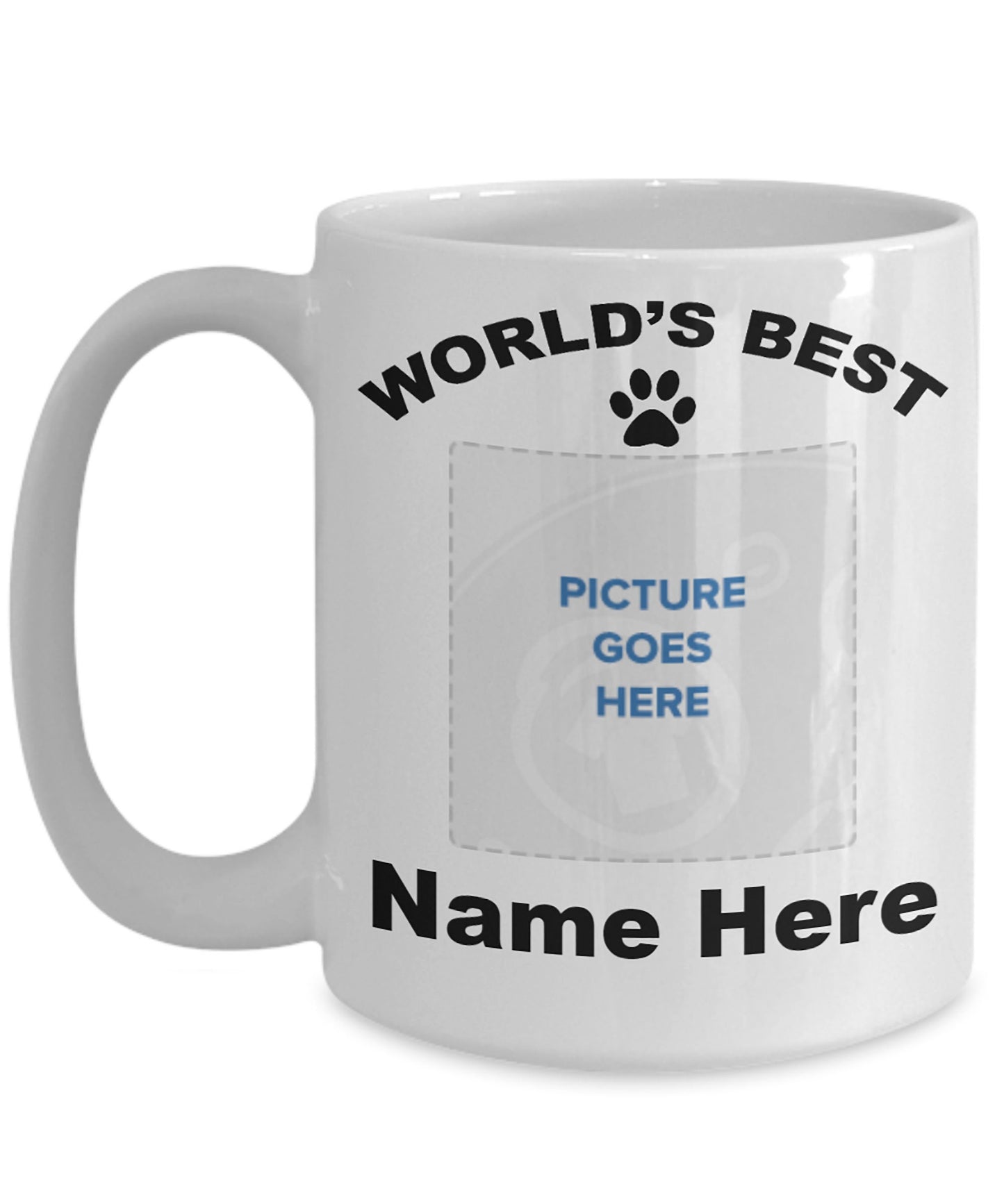 DIY Custom Dog Photo Mug - Add any picture and any text - Mallard Moon Gift Shop