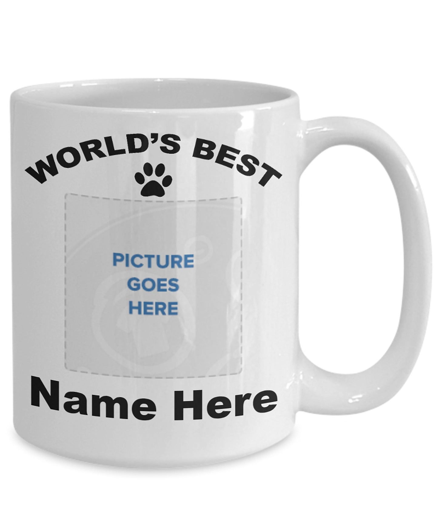 DIY Custom Dog Photo Mug - Add any picture and any text - Mallard Moon Gift Shop