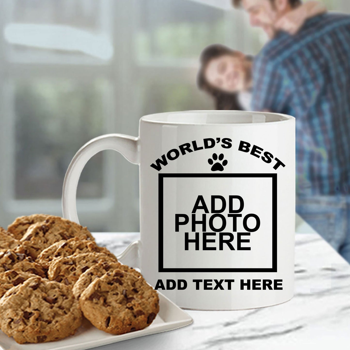 DIY Custom Dog Photo Mug - Add any picture and any text - Mallard Moon Gift Shop