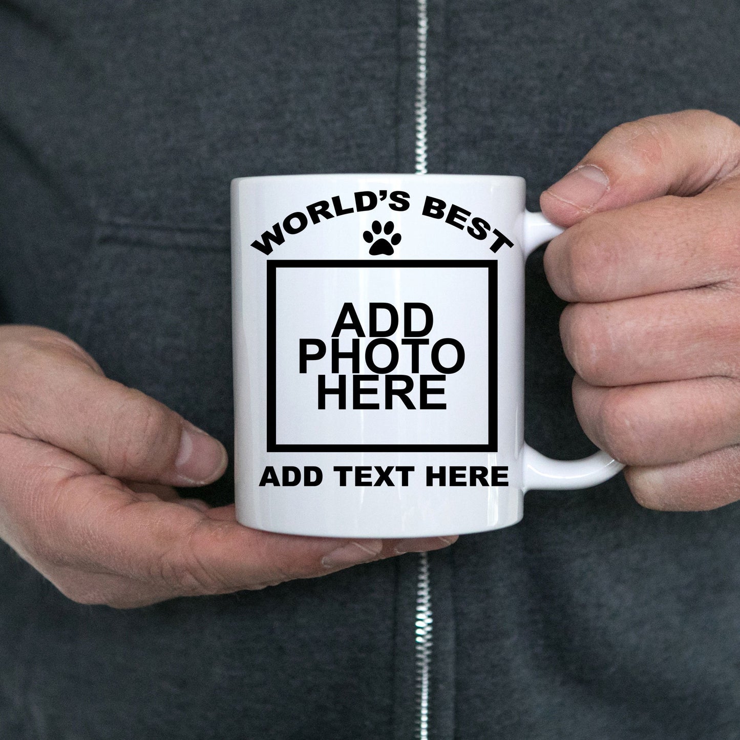DIY Custom Dog Photo Mug - Add any picture and any text - Mallard Moon Gift Shop