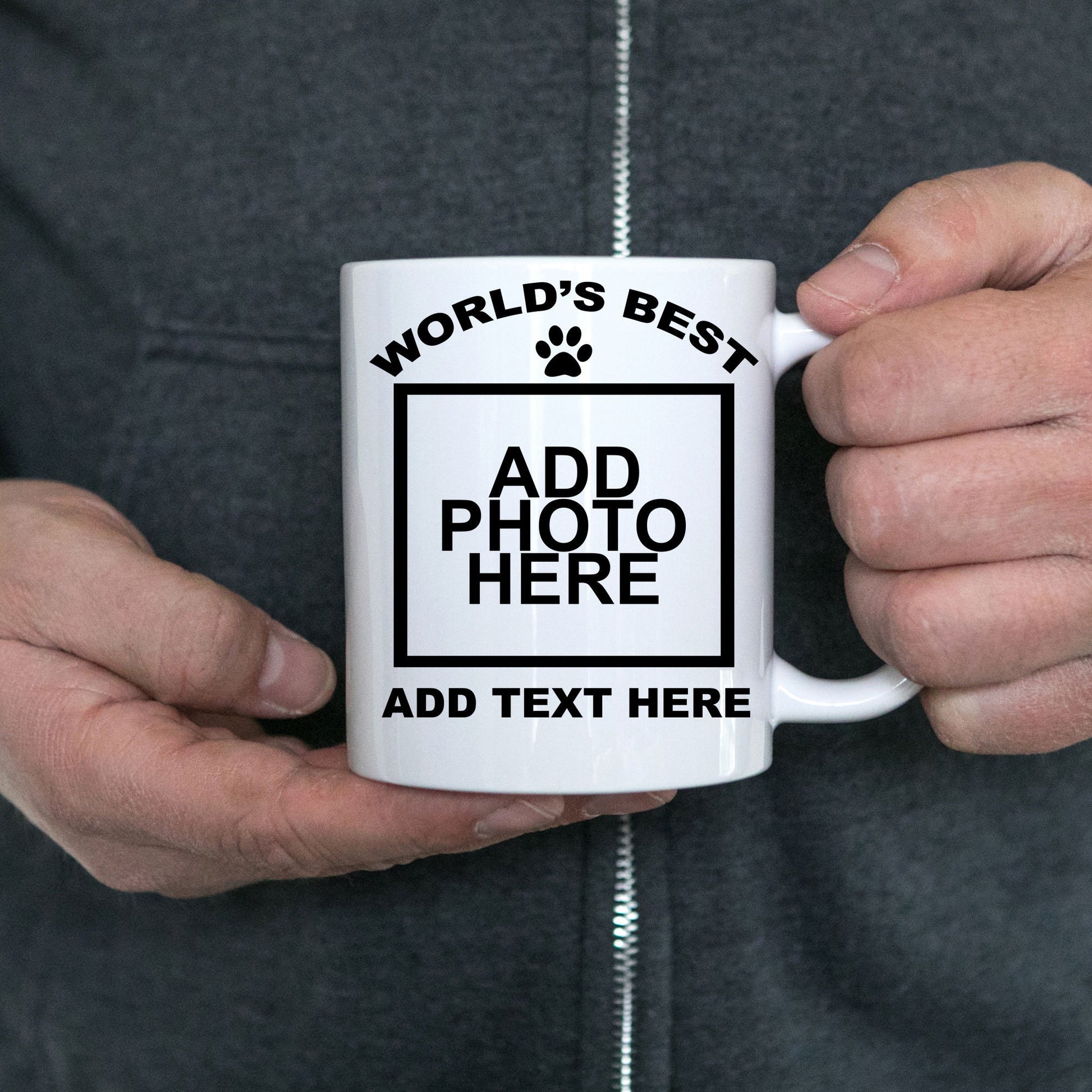 DIY Custom Dog Photo Mug - Add any picture and any text - Mallard Moon Gift Shop