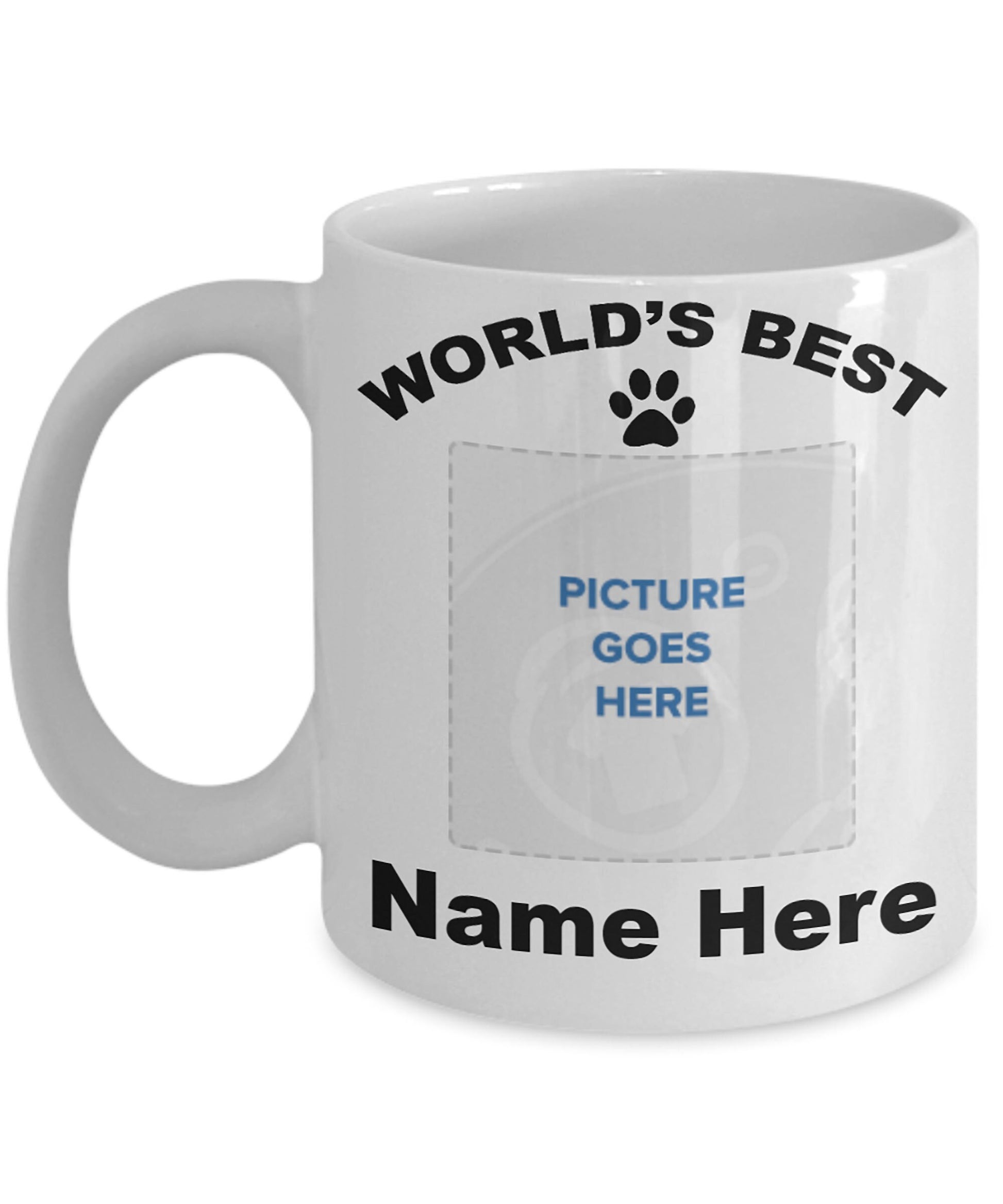 DIY Custom Dog Photo Mug - Add any picture and any text - Mallard Moon Gift Shop
