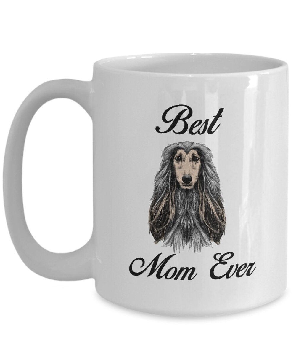 Best Afghan Hound mom ever coffee mug - Mallard Moon Gift Shop