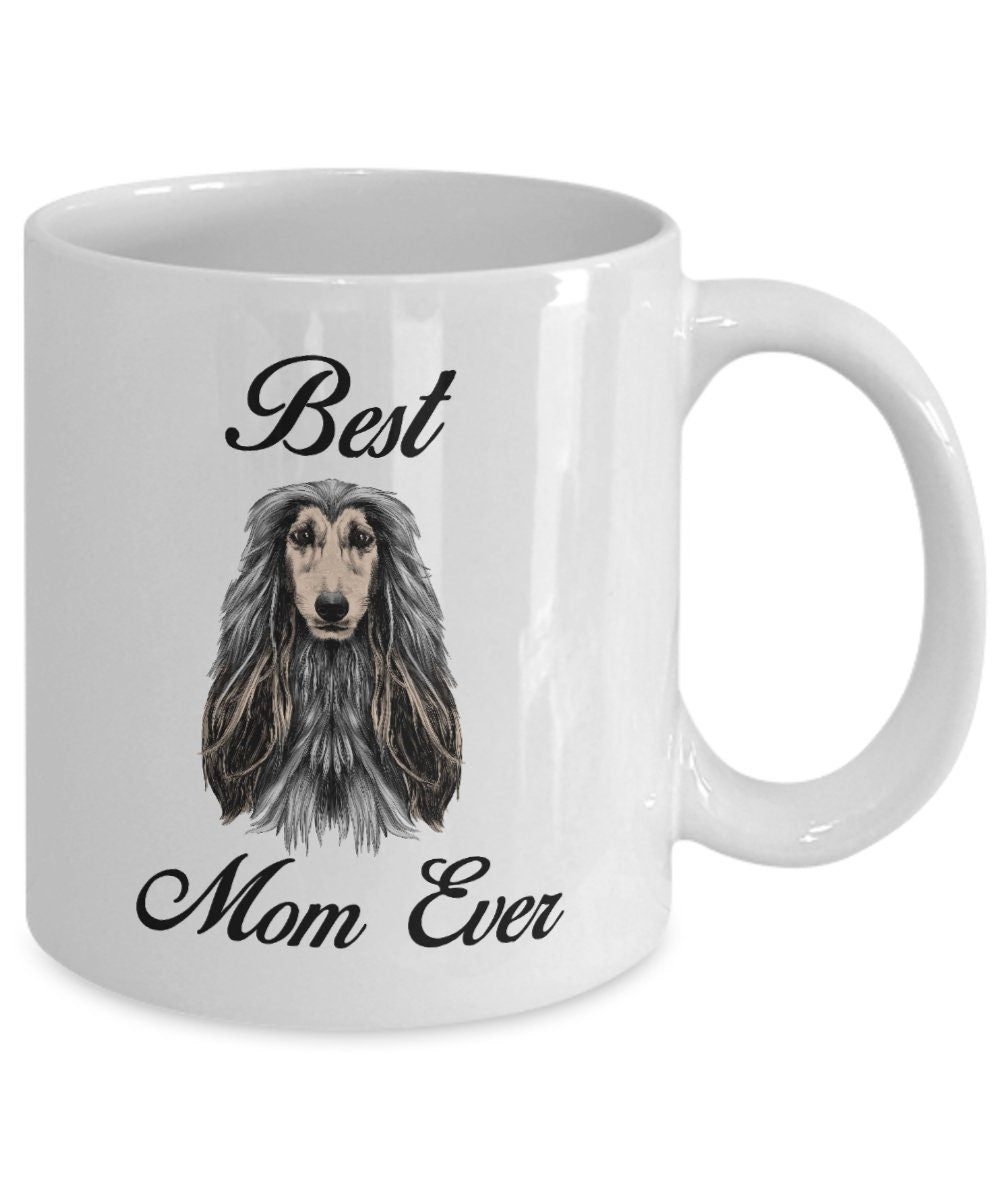 Best Afghan Hound mom ever coffee mug - Mallard Moon Gift Shop