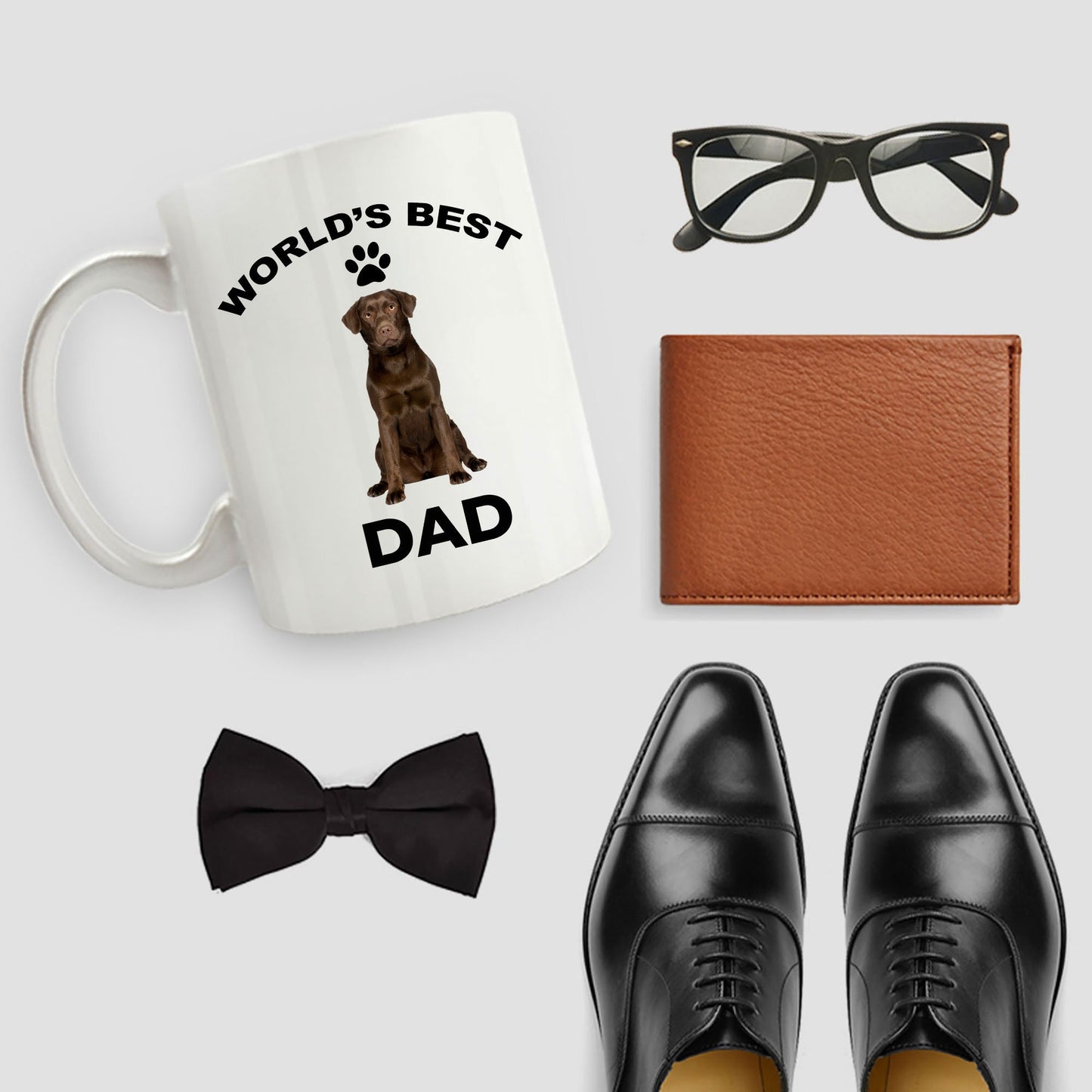 Chocolate Labrador Retriever Best Dad coffee mug - Mallard Moon Gift Shop