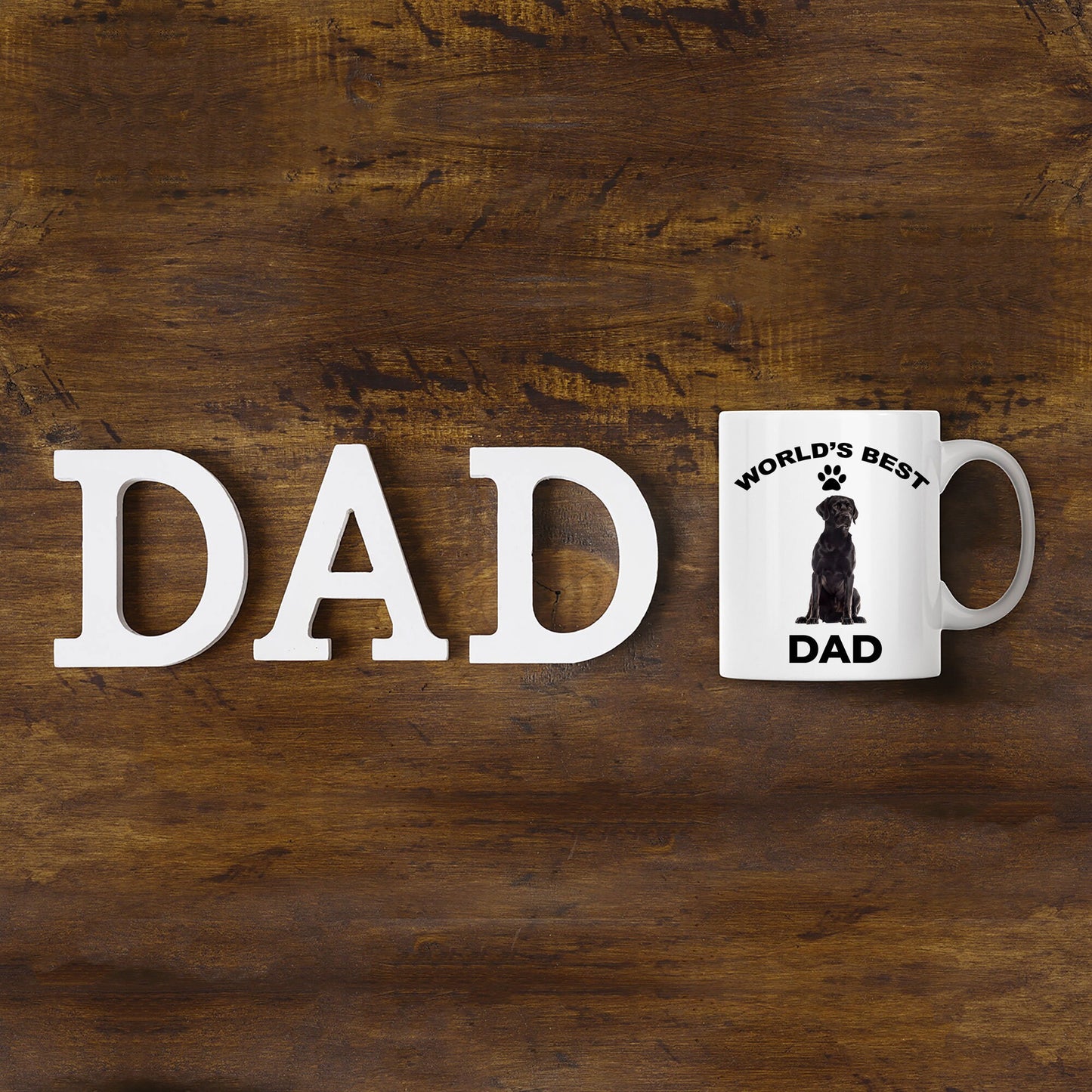 Black Labrador Retriever Best Dad Coffee Mug - Mallard Moon Gift Shop