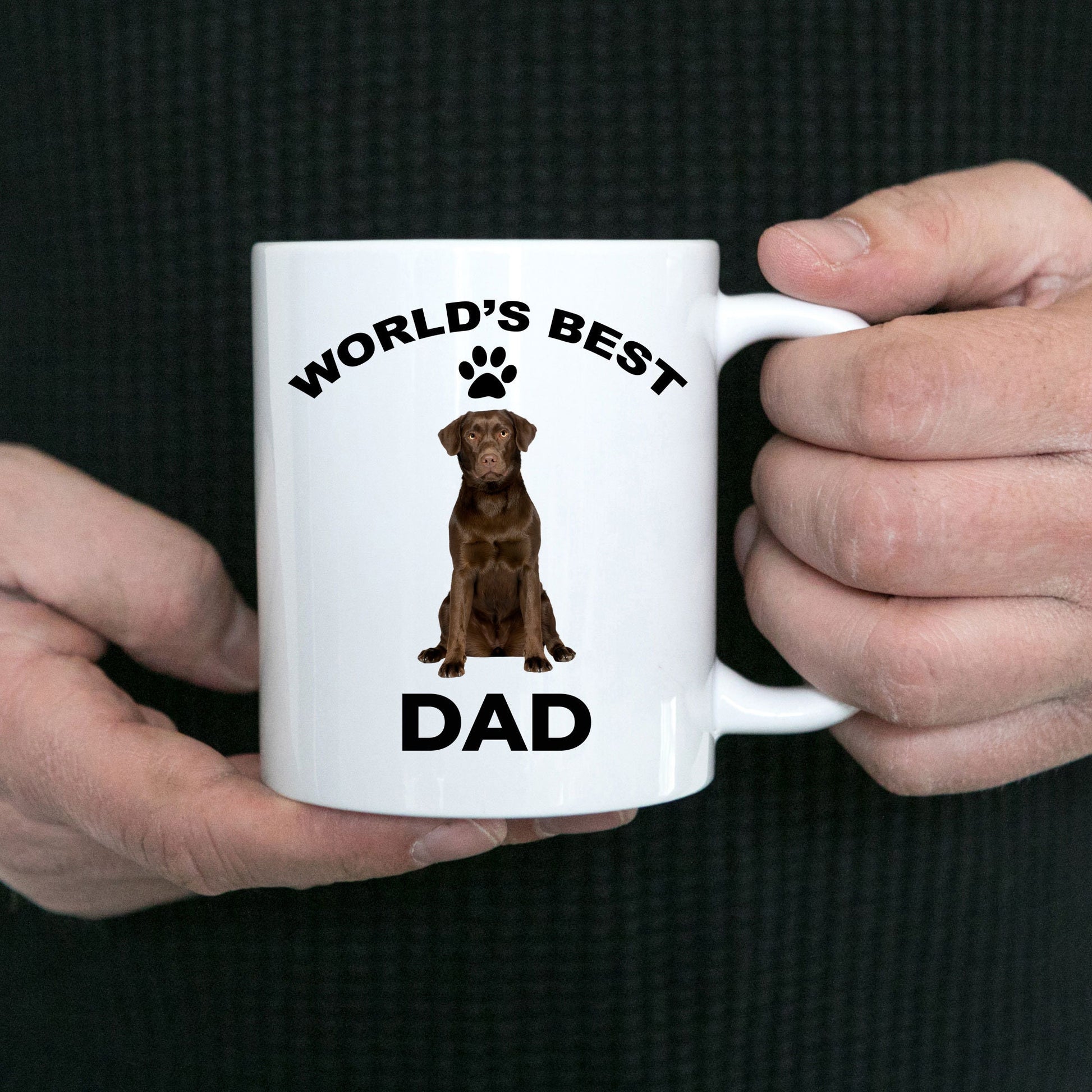 Chocolate Labrador Retriever Best Dad coffee mug - Mallard Moon Gift Shop