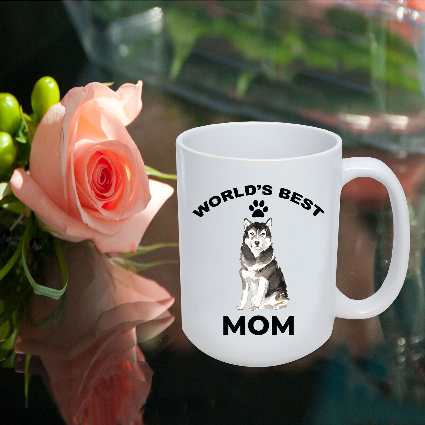 Alaskan Malamute Best Mom coffee mug - Mallard Moon Gift Shop
