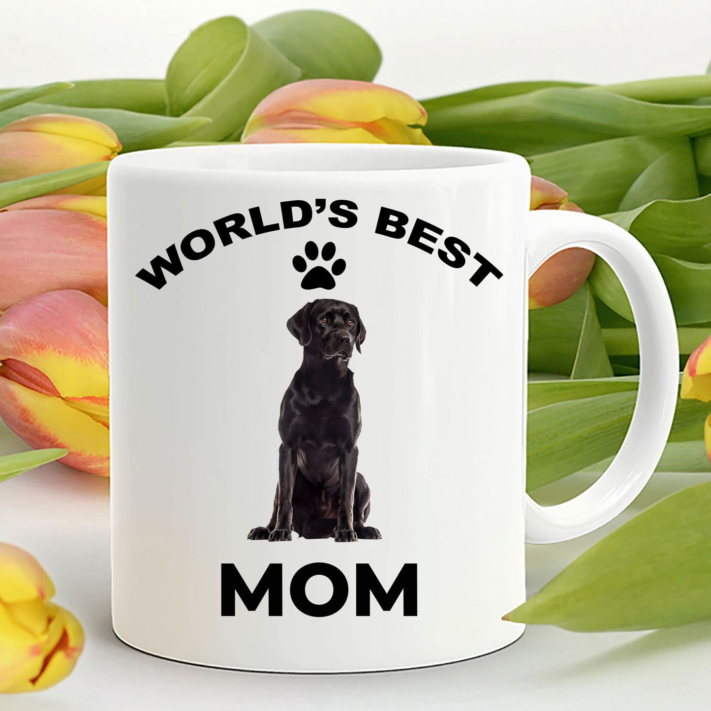 Black Labrador Retriever Best Mom coffee mug - Mallard Moon Gift Shop
