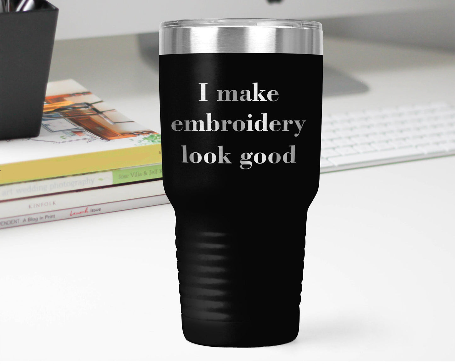 Embroidery Gift Polar Camel 30oz Ringneck Laser Etched Tumbler - Mallard Moon Gift Shop