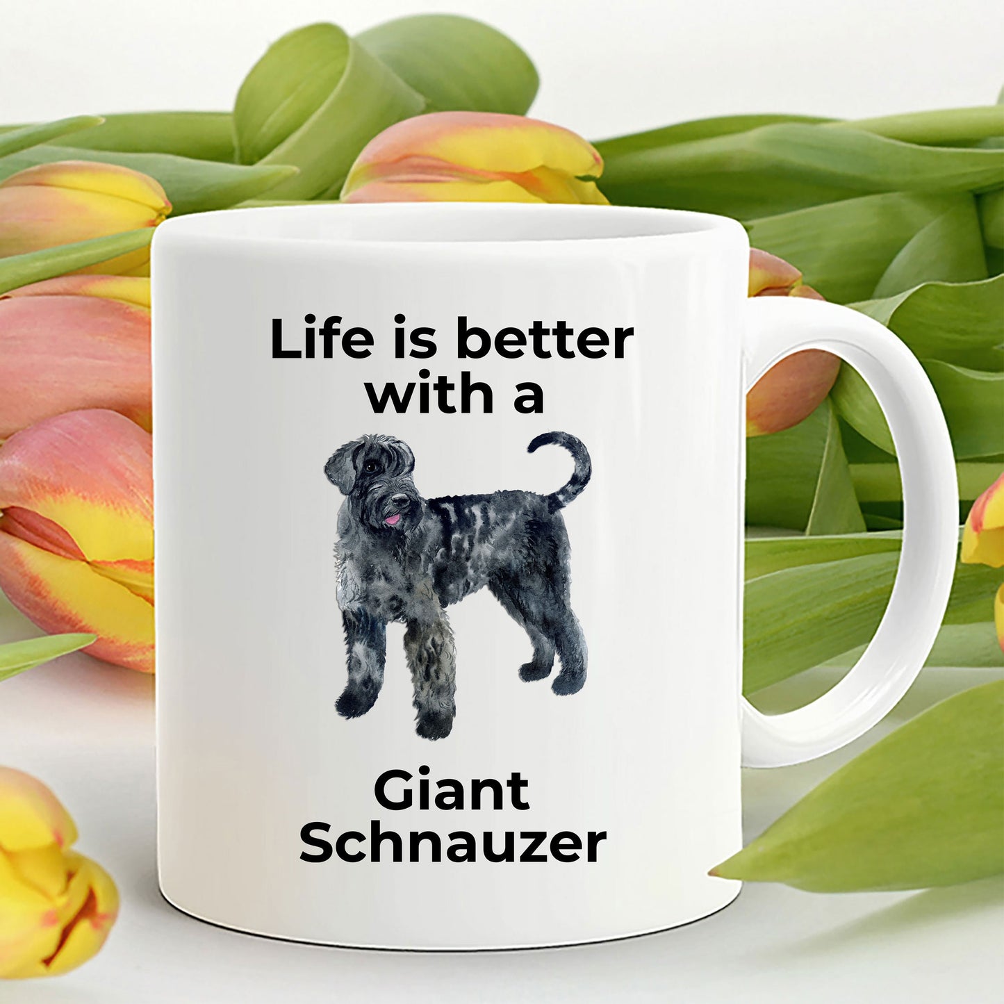 Giant Schnauzer Dog Coffee Mug - Life is Better - Mallard Moon Gift Shop