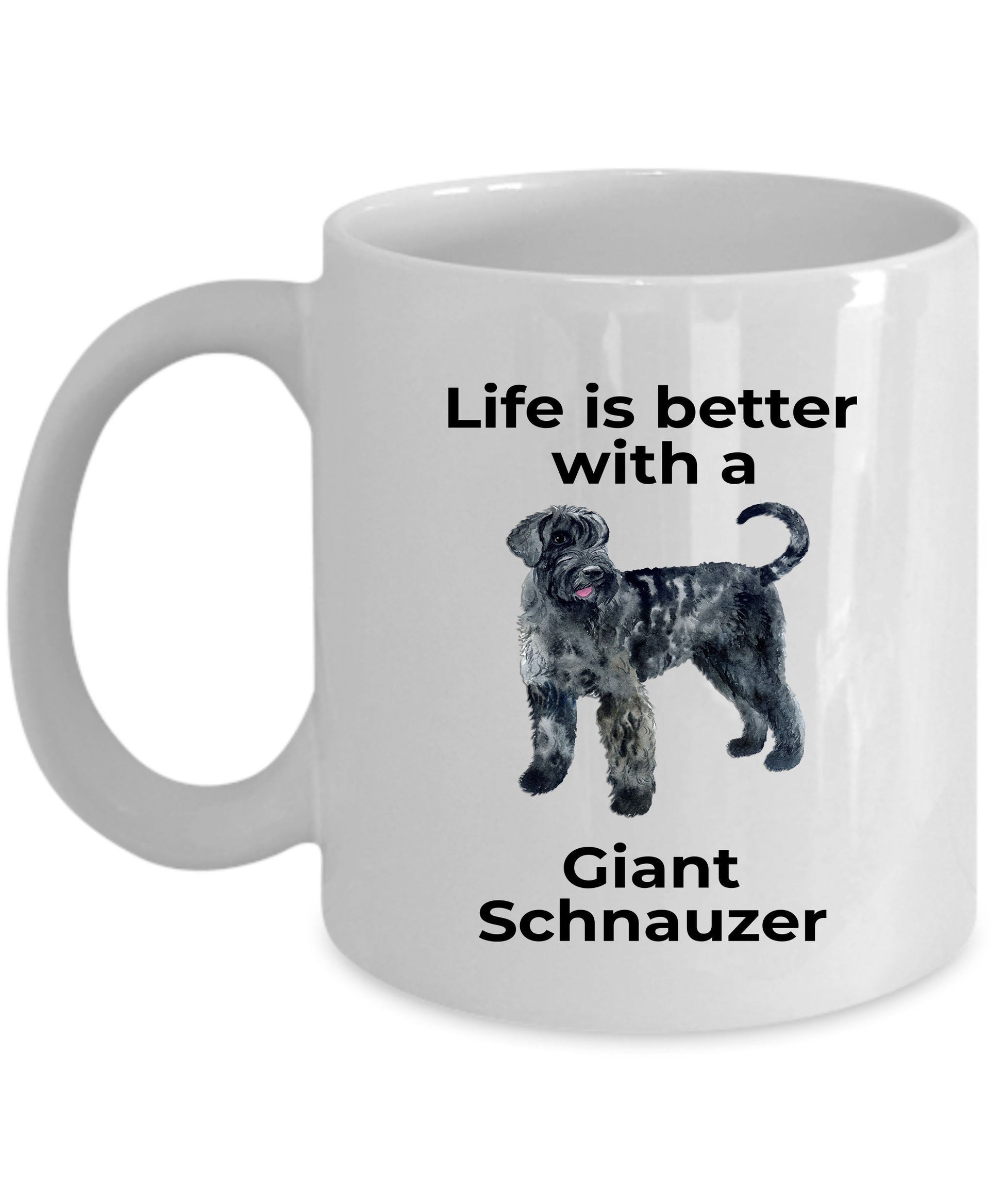 Giant Schnauzer Dog Coffee Mug - Life is Better - Mallard Moon Gift Shop