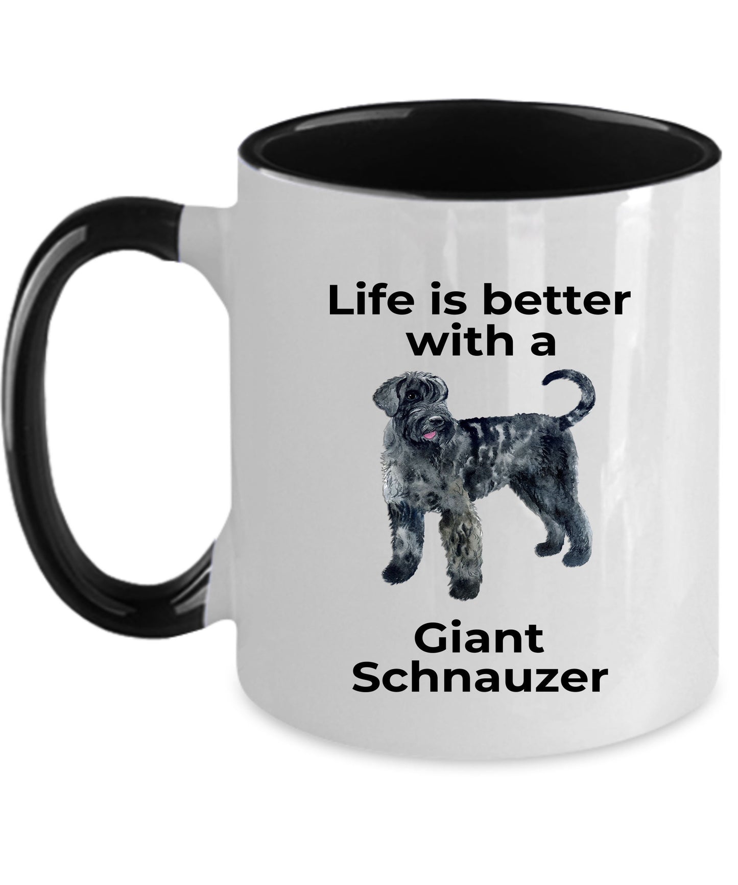 Giant Schnauzer Dog Coffee Mug - Life is Better - Mallard Moon Gift Shop