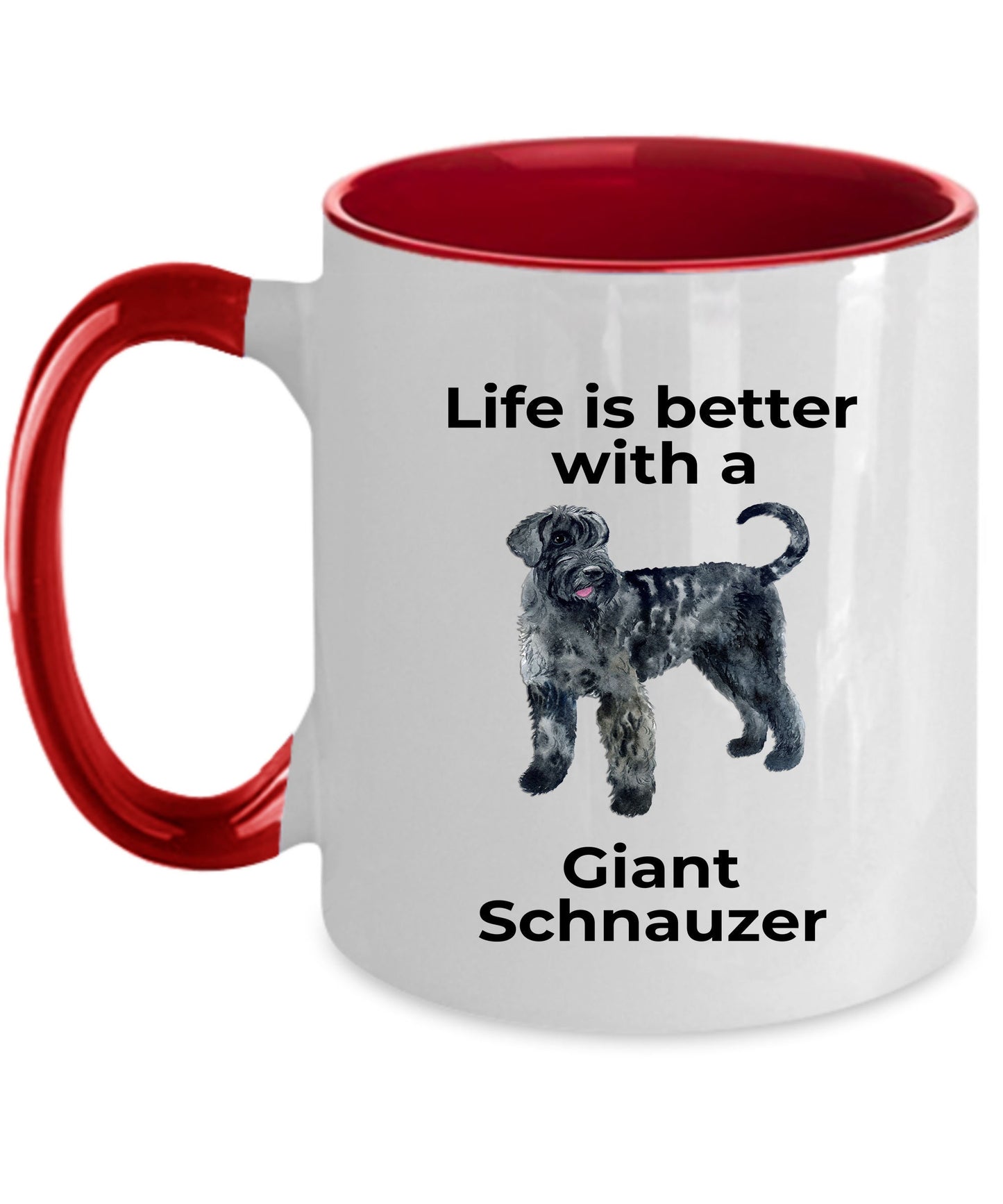 Giant Schnauzer Dog Coffee Mug - Life is Better - Mallard Moon Gift Shop